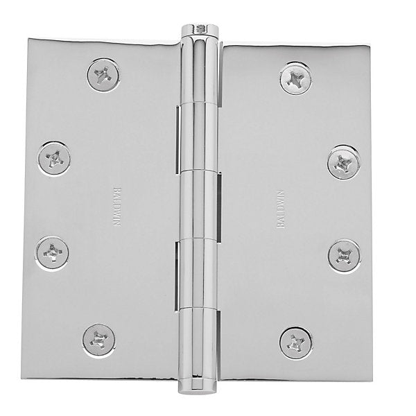 polished chrome hinge