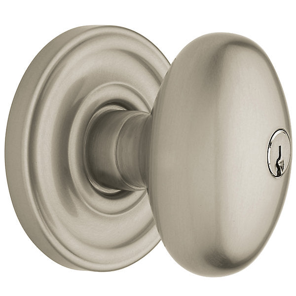 Baldwin Egg Knob with Classic Rose