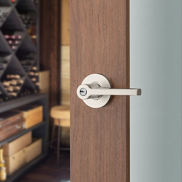 satin nickel lever