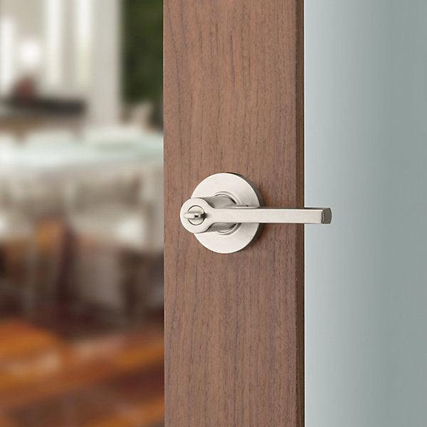 satin nickel lever