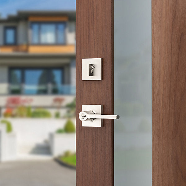 satin nickel lever
