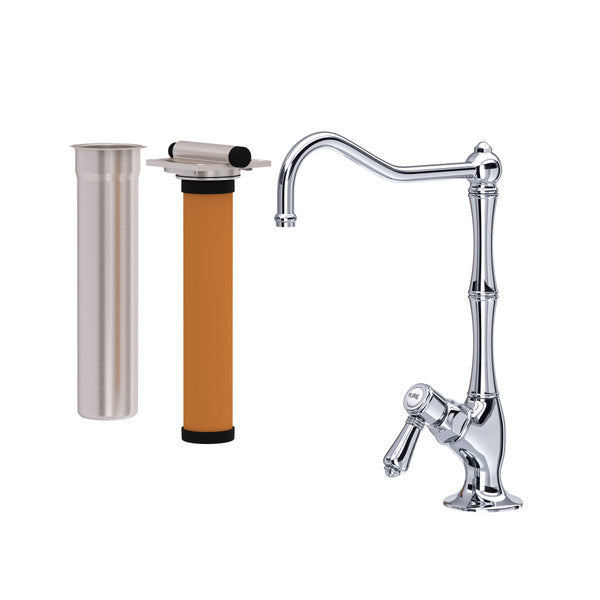 polished chrome kitchen faucet