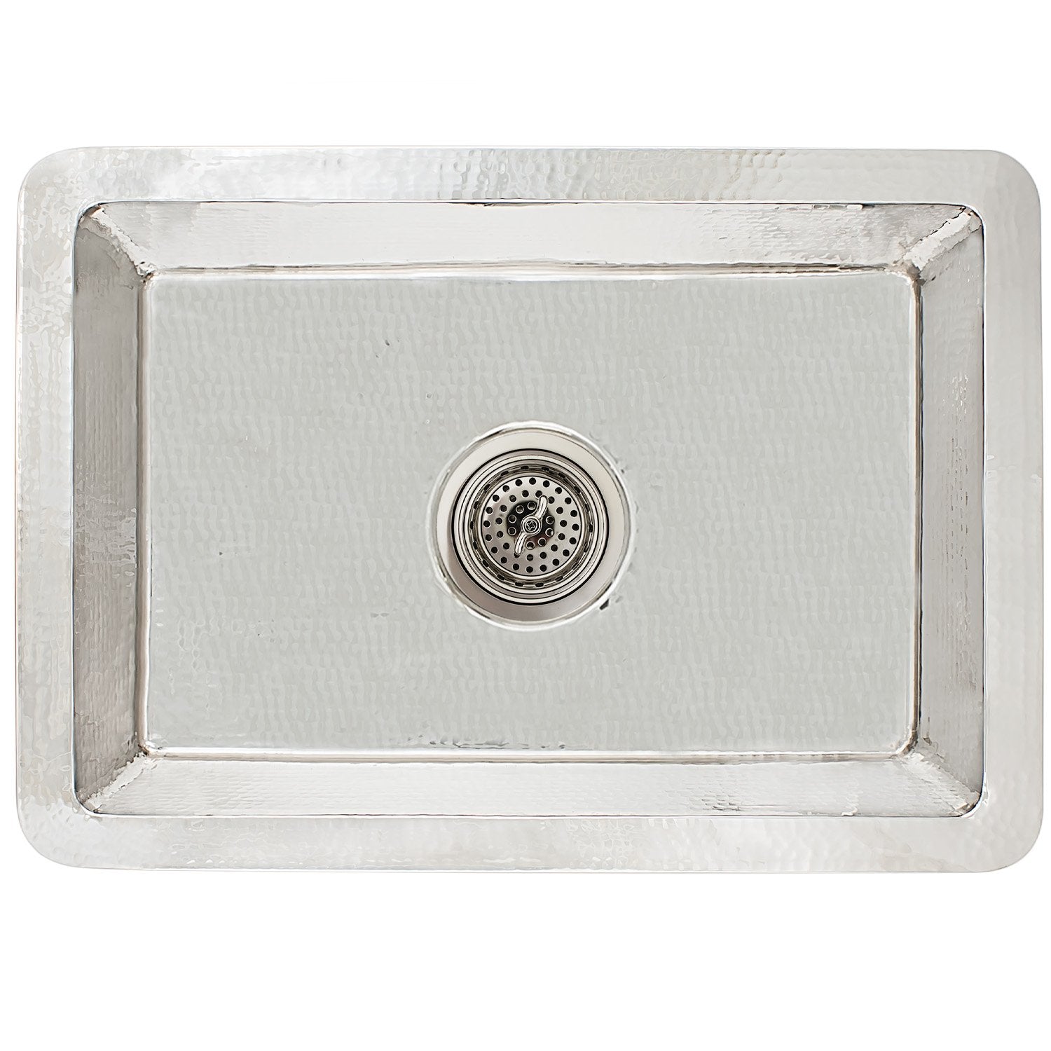 Linkasink Hammered Rectangular Box Drop-In or Undermount Sink 20"