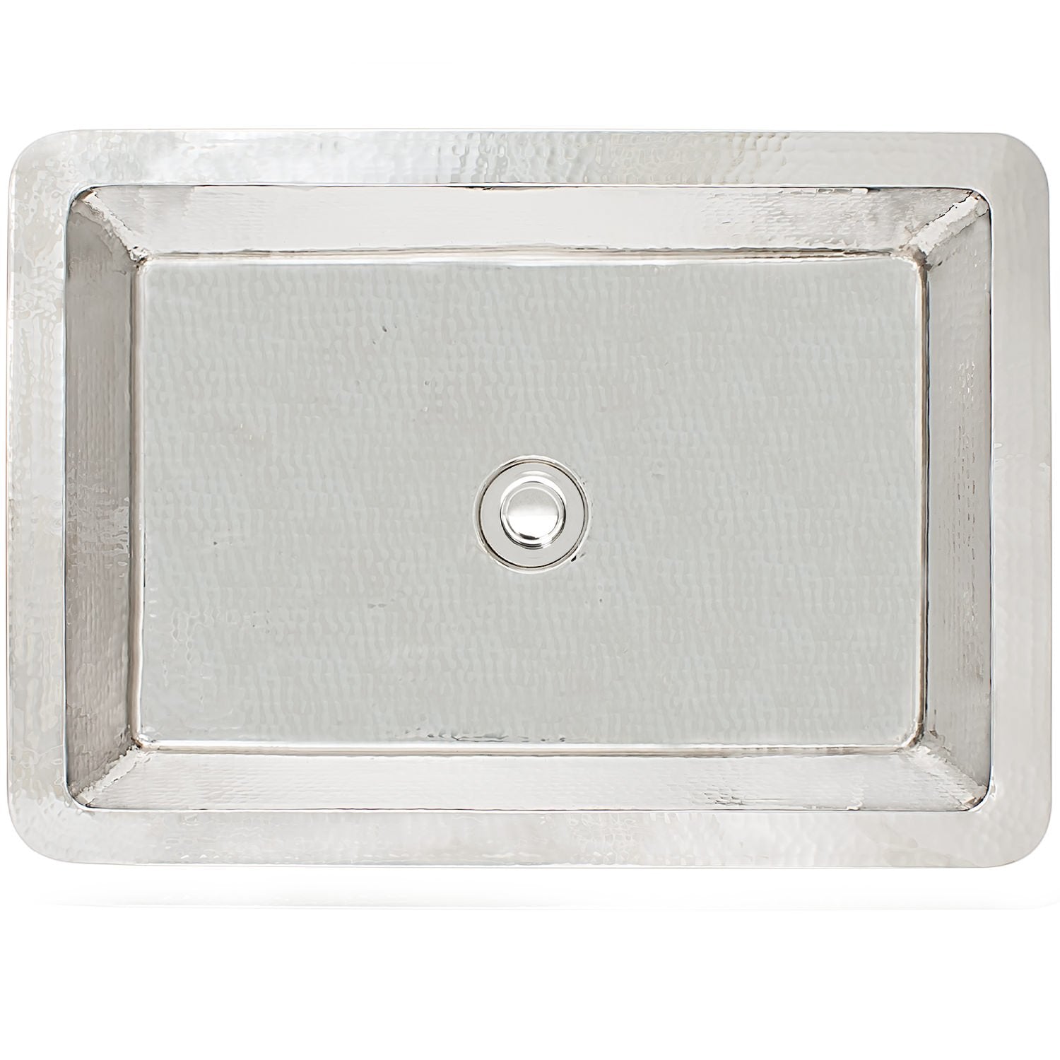 Linkasink Hammered Rectangular Box Drop-In or Undermount Sink 20"