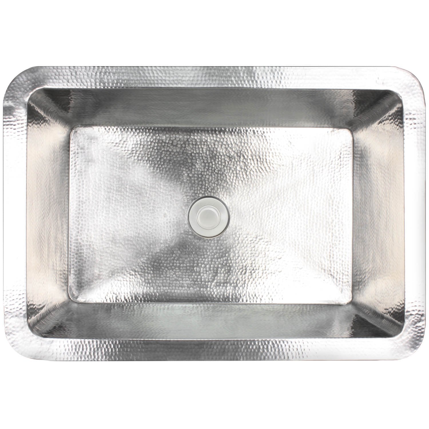 Linkasink Hammered Rectangular Box Drop-In or Undermount Sink 20"