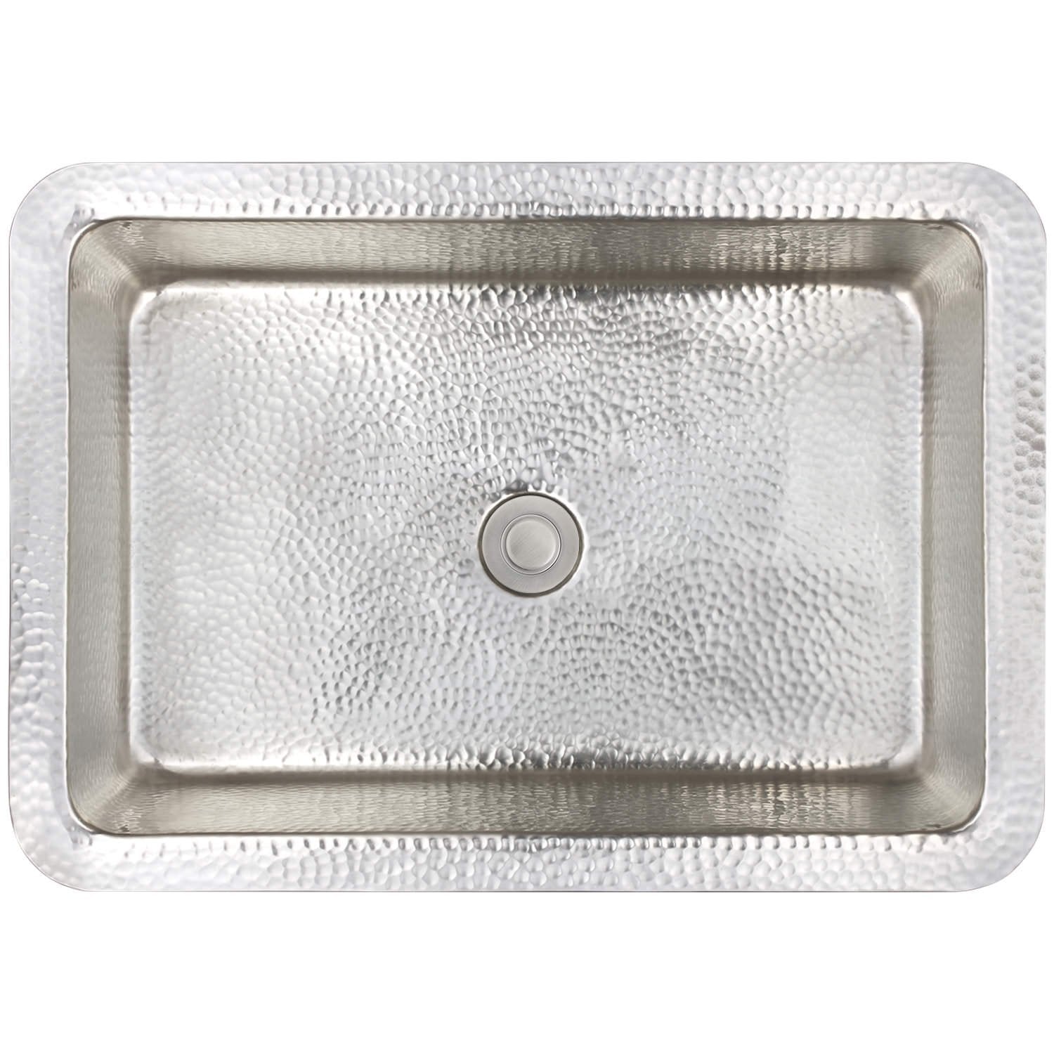 Linkasink Hammered Rectangular Box Drop-In or Undermount Sink 20"