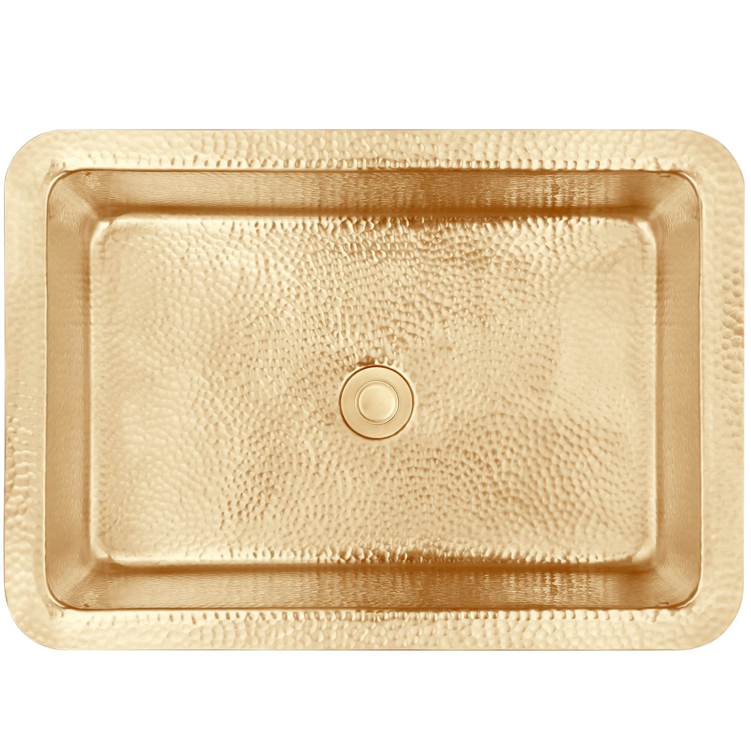 Linkasink Hammered Rectangular Box Drop-In or Undermount Sink 20"