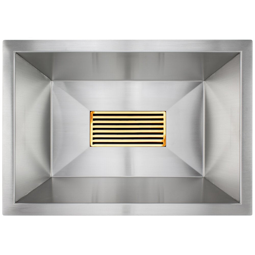 Linkasink Rectangular Bar Sink 20" with Grate - Stainless Steel