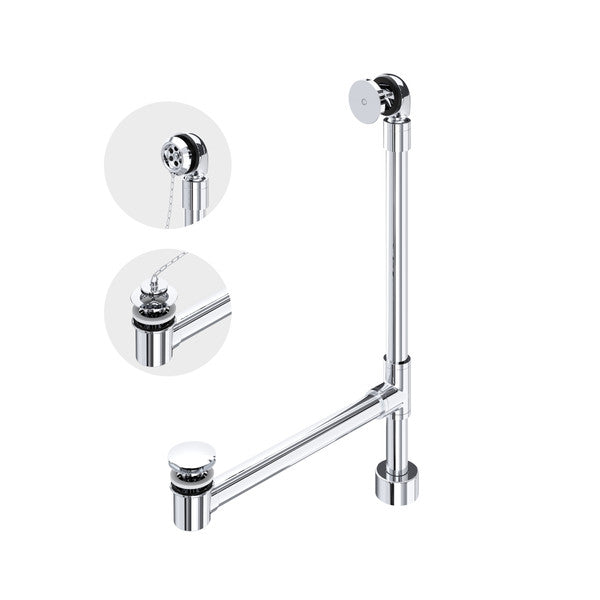 polished chrome bathtub drain