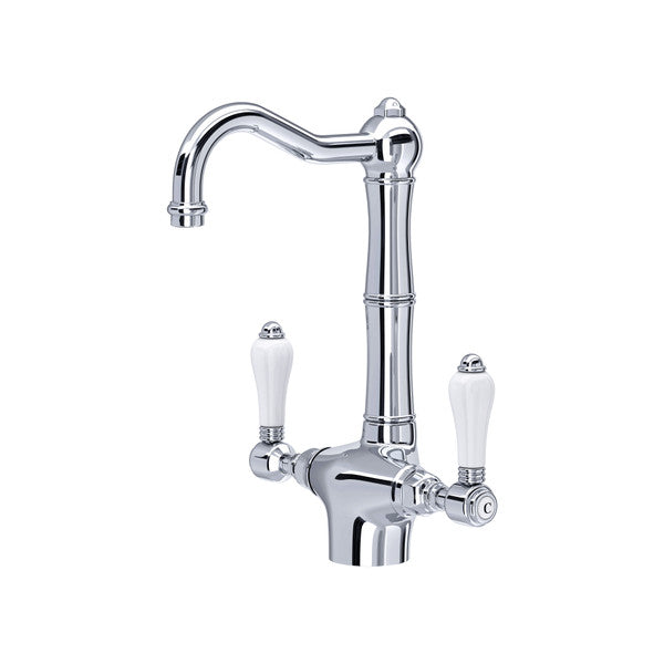 polished chrome kitchen faucet