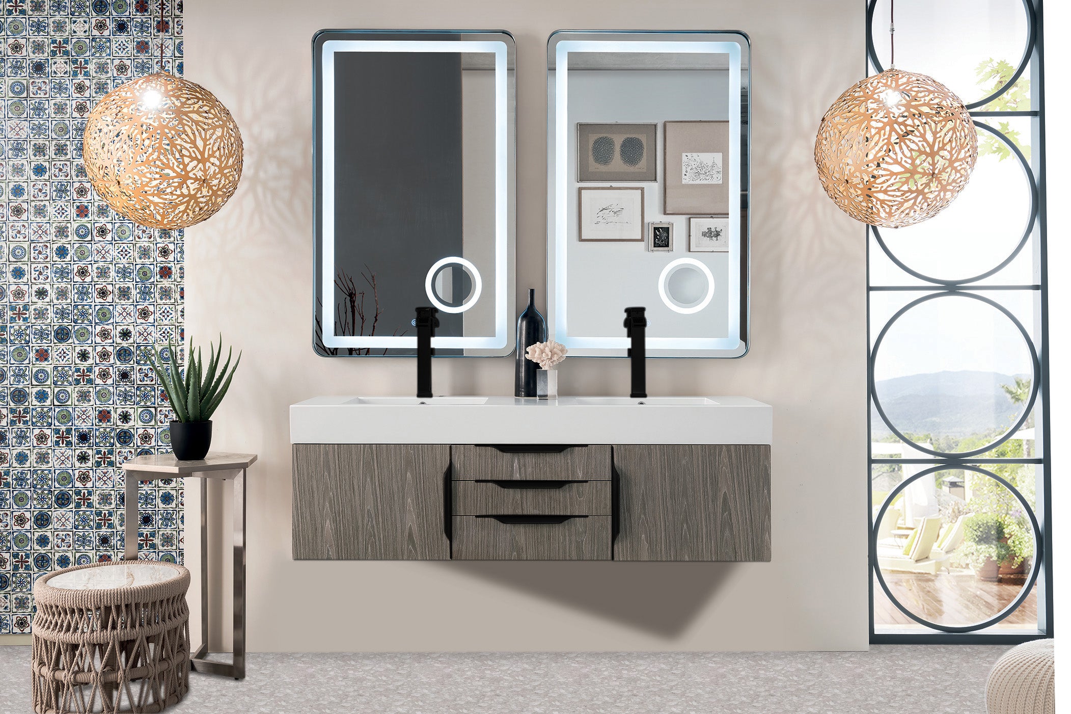 ash gray vanity