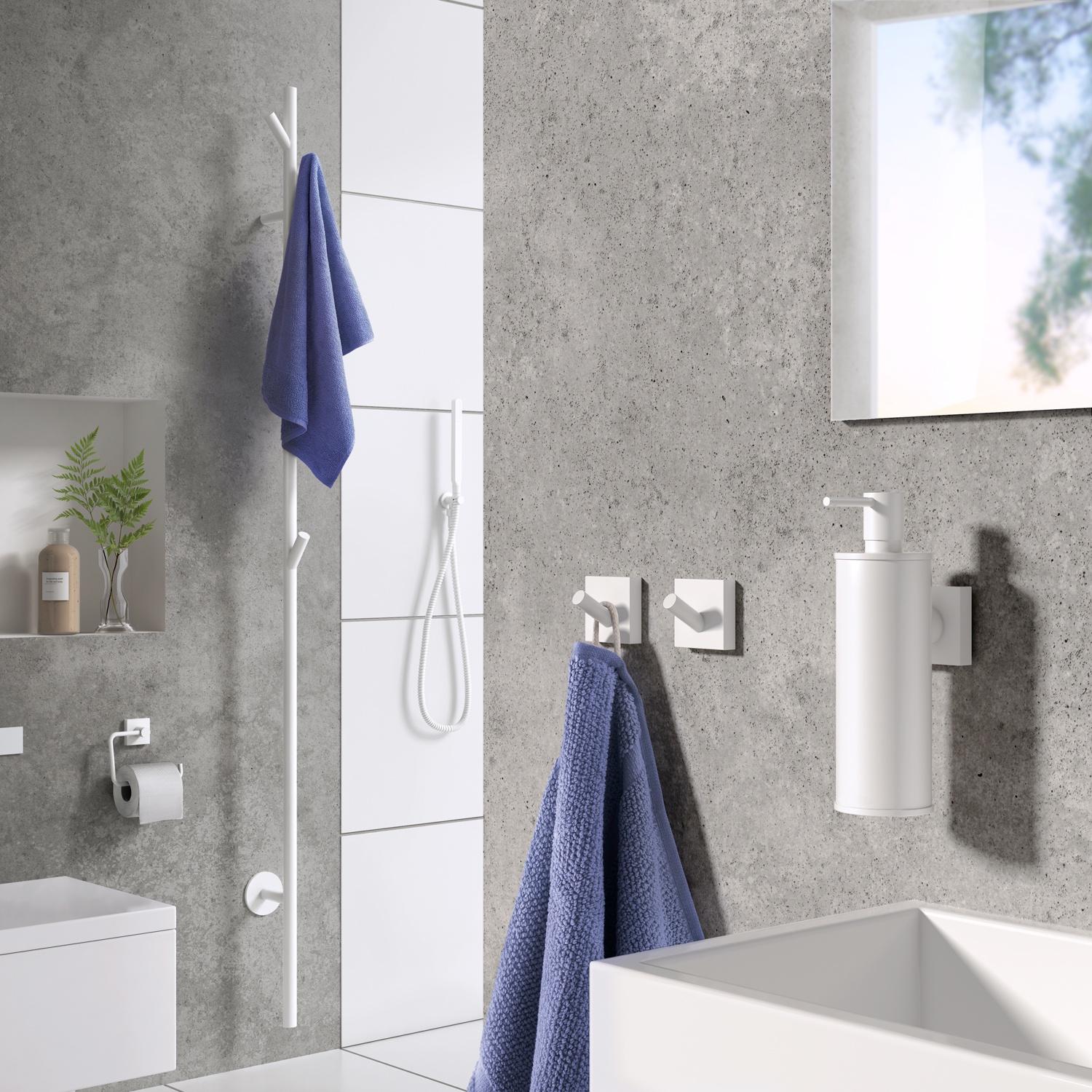 white soap dispenser