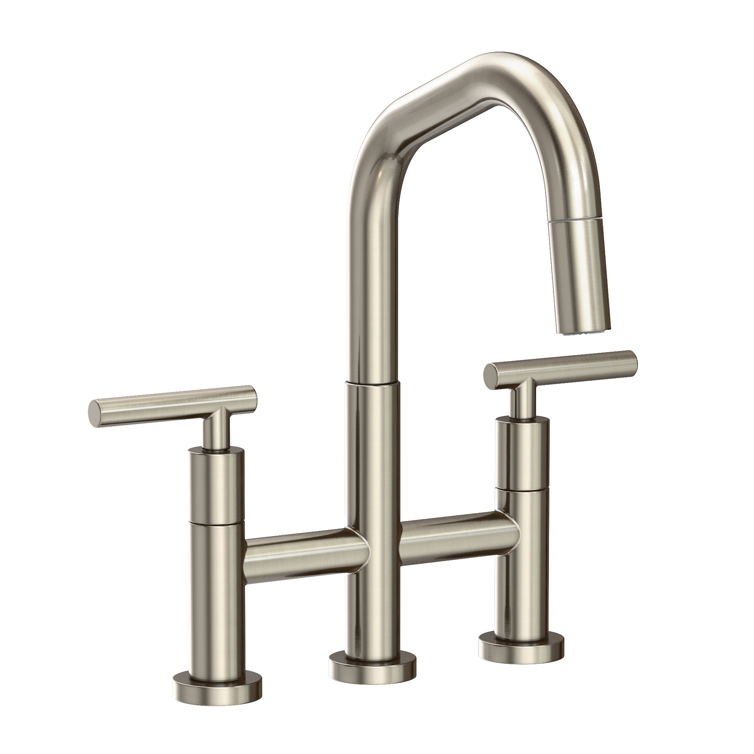 Newport Brass East Square Kitchen Bridge Pull-Down Faucet