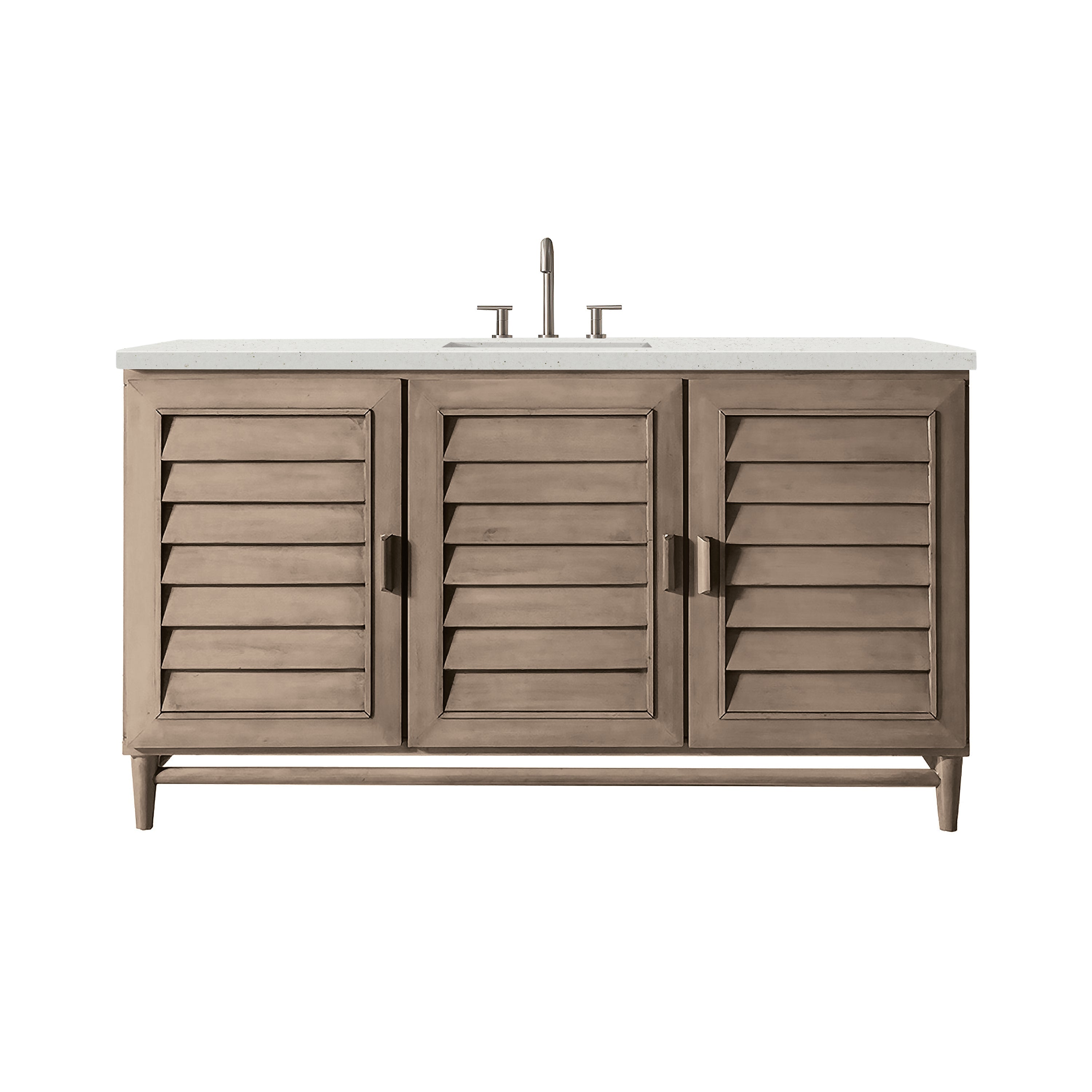 James Martin Vanities Portland 60" Single Vanity Whitewashed Walnut