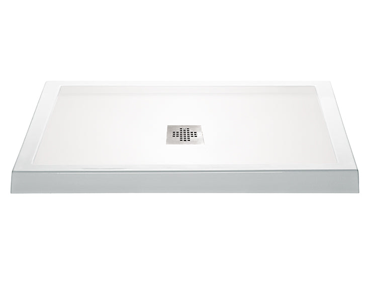 white shower base