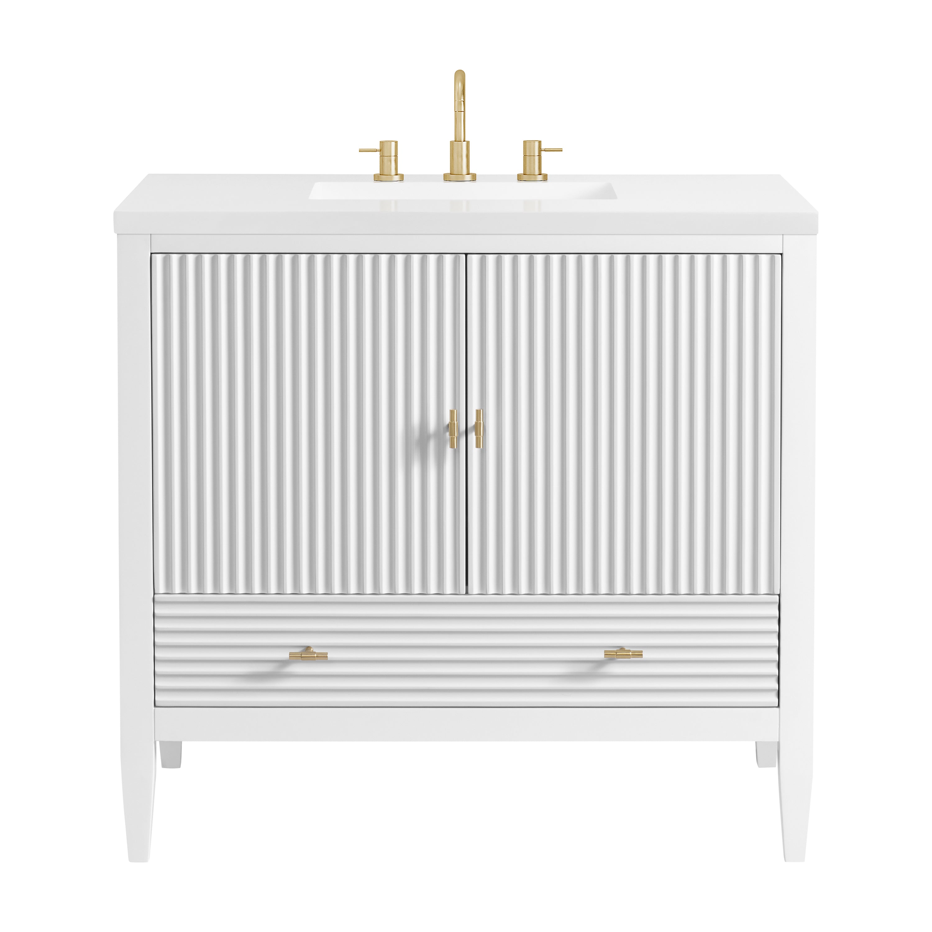 James Martin Vanities Myrrin 36" Vanity - Bright White