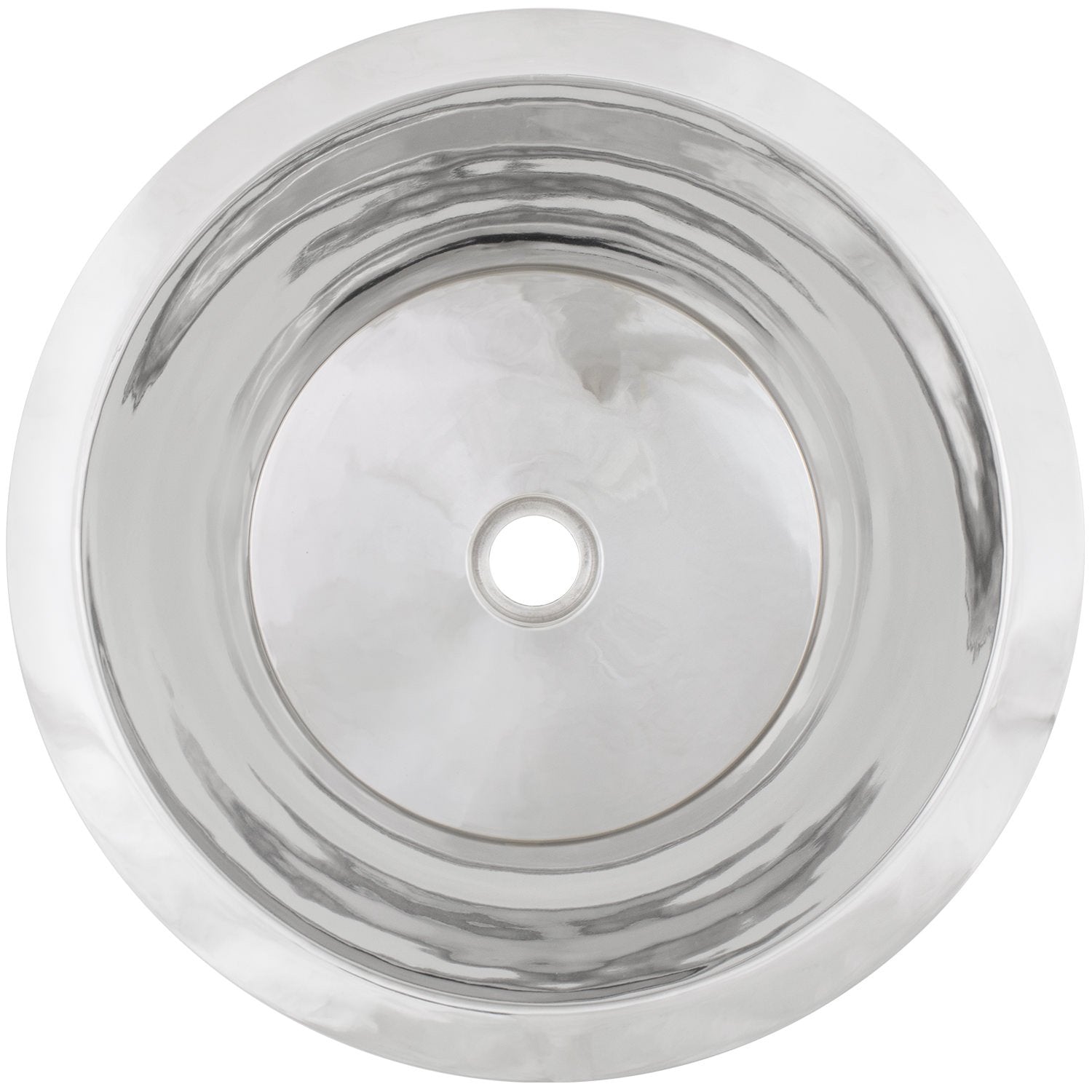 Linkasink Smooth Small Round Flat Bottom Bar/Utility Drop-In or Undermount Sink 16"