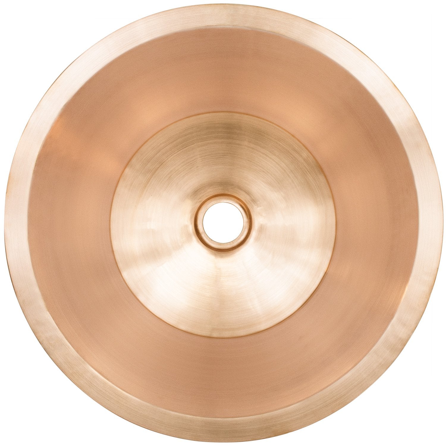 Linkasink Smooth Small Round Flat Bottom Bar/Utility Drop-In or Undermount Sink 16"