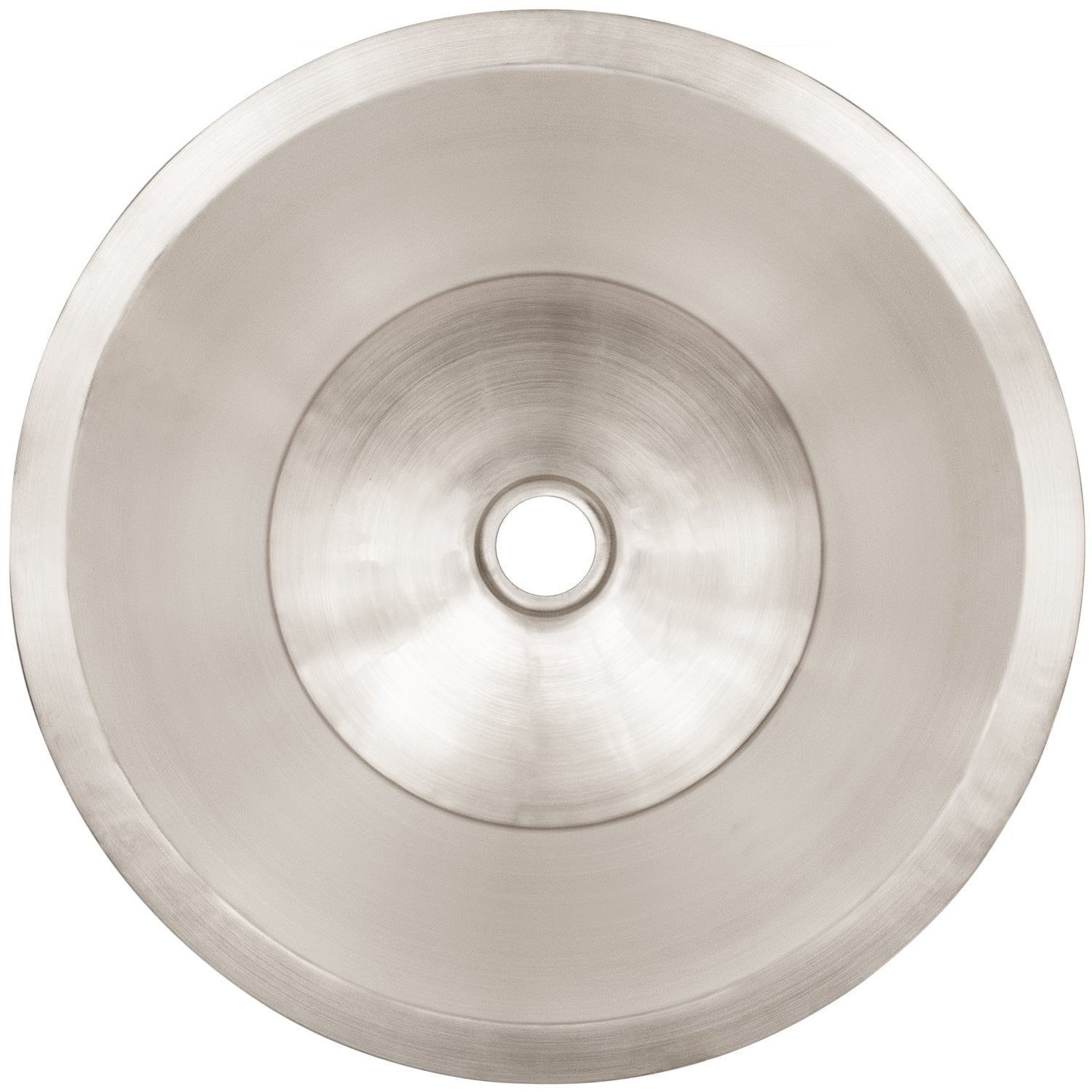 Linkasink Smooth Small Round Flat Bottom Bar/Utility Drop-In or Undermount Sink 16"