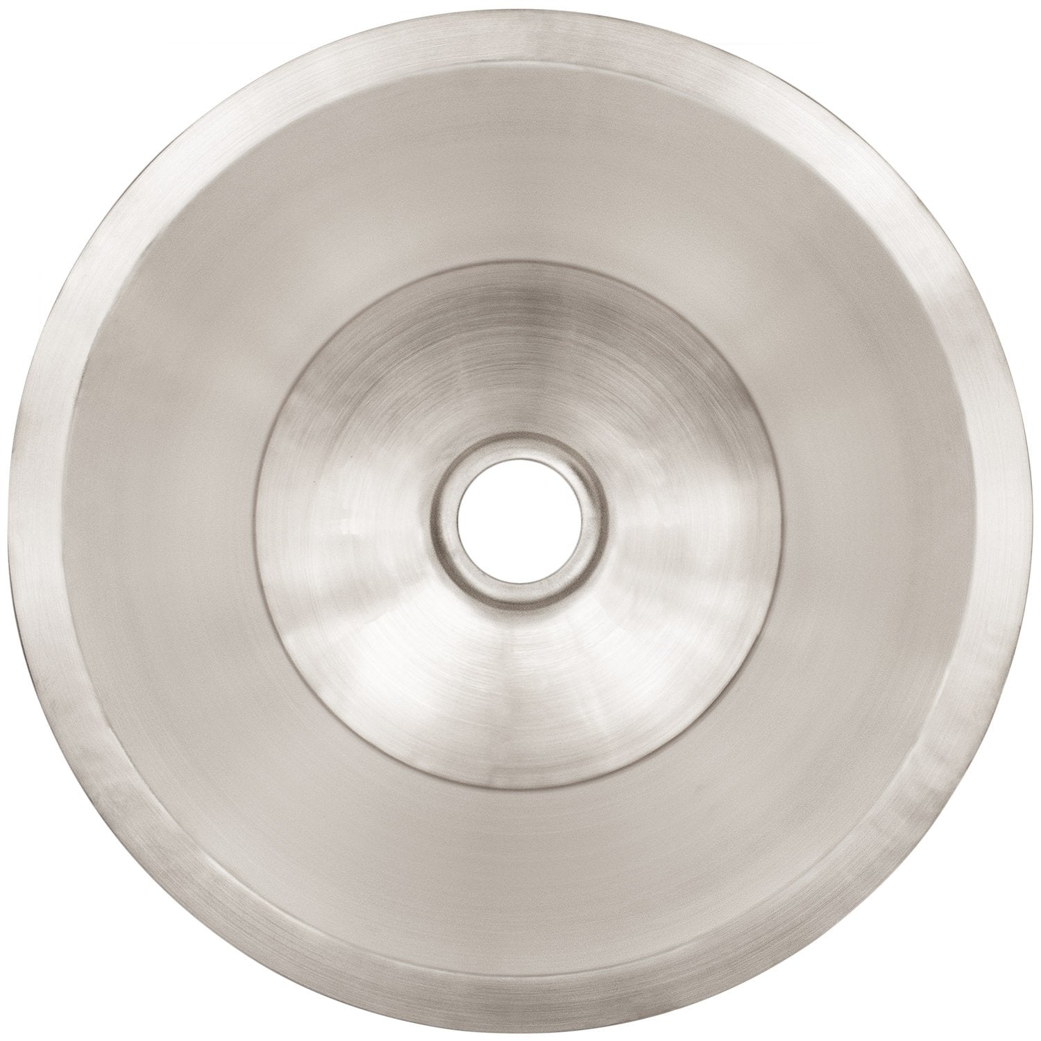 Linkasink Smooth Small Round Flat Bottom Bar/Utility Drop-In or Undermount Sink 16"