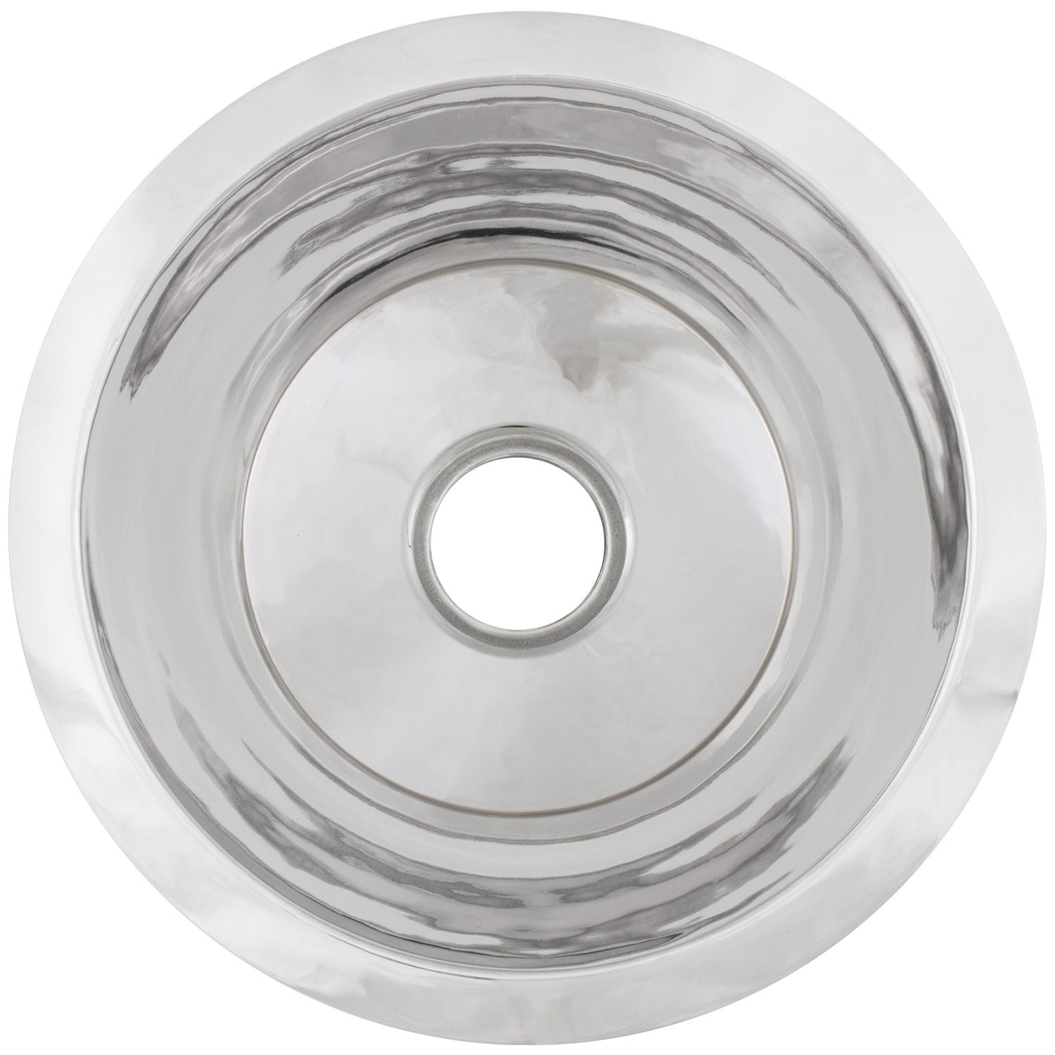 Linkasink Smooth Large Round Flat Bottom Bar/Utility Drop-In or Undermount Sink 19"