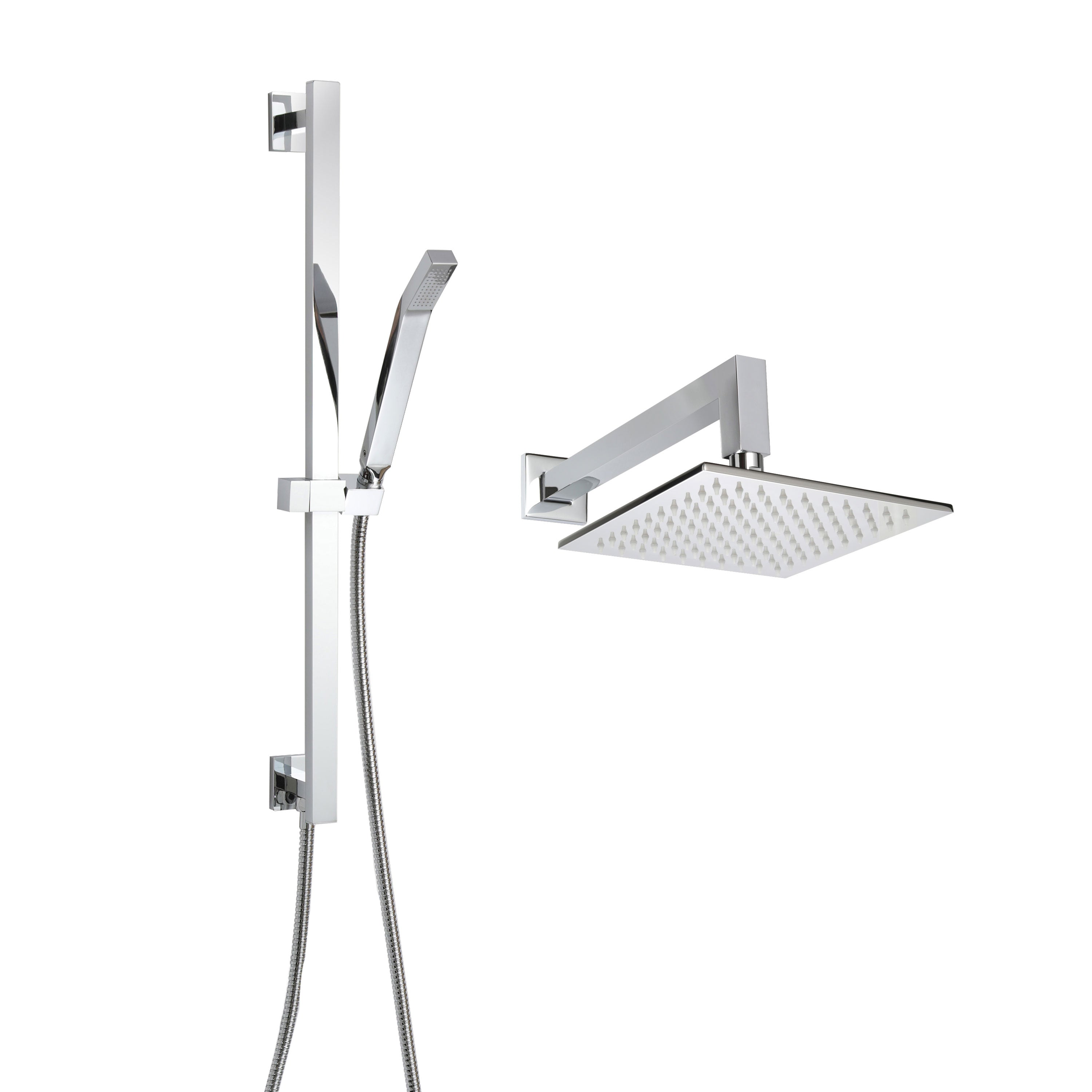 polished chrome shower package