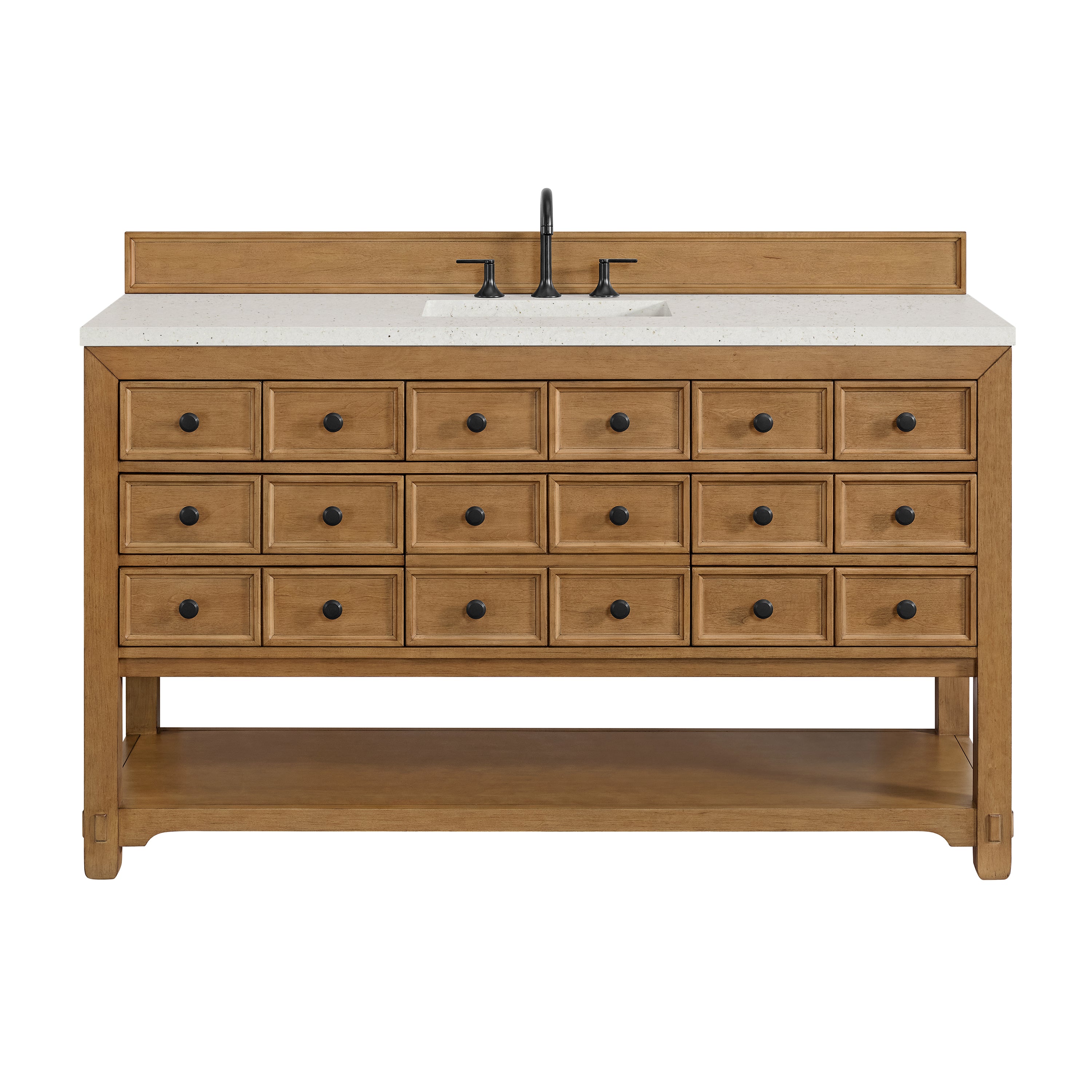 James Martin Vanities Malibu 60" Single Vanity - Amber Birch