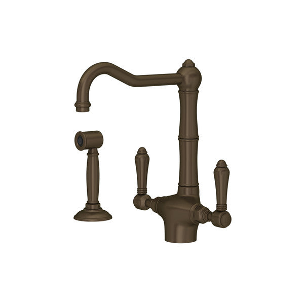 Rohl Acqui Two Handle Kitchen Faucet with Side Spray