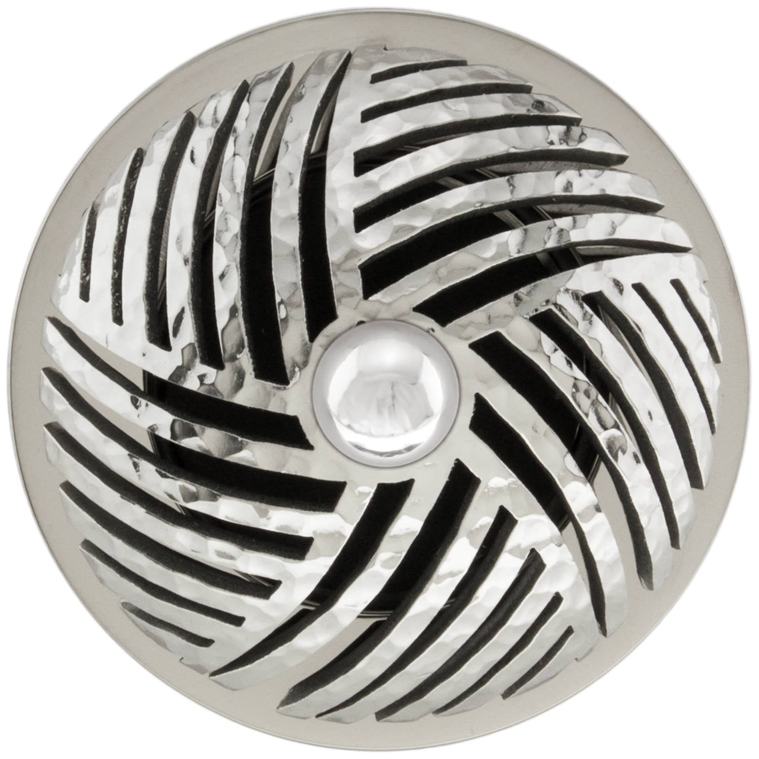 Linkasink Herringbone Grid Strainer 1.5" With Overflow - Metal Sphere