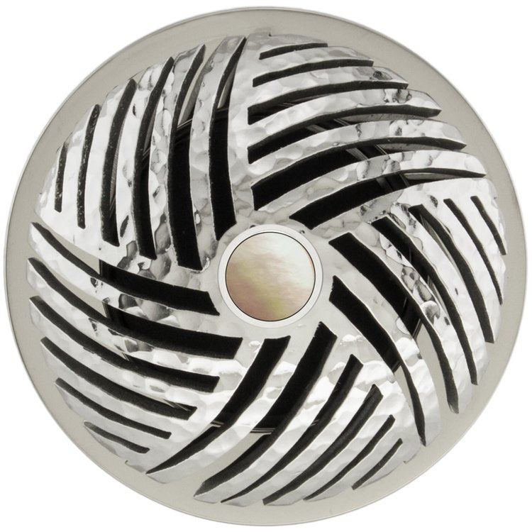 polished hammered stainless steel drain