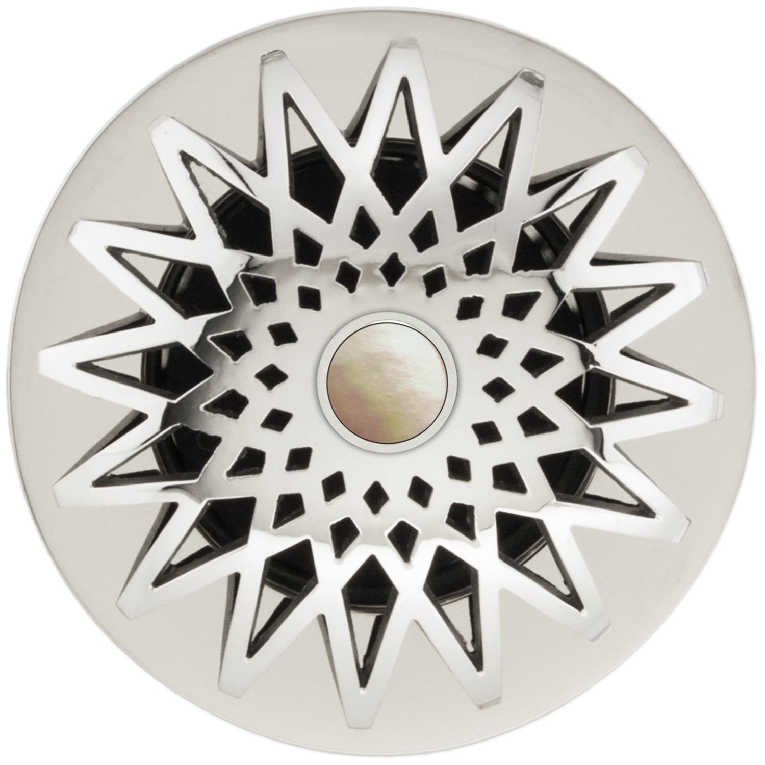 Linkasink Star Grid Strainer 1.5" With Overflow - Mother of Pearl