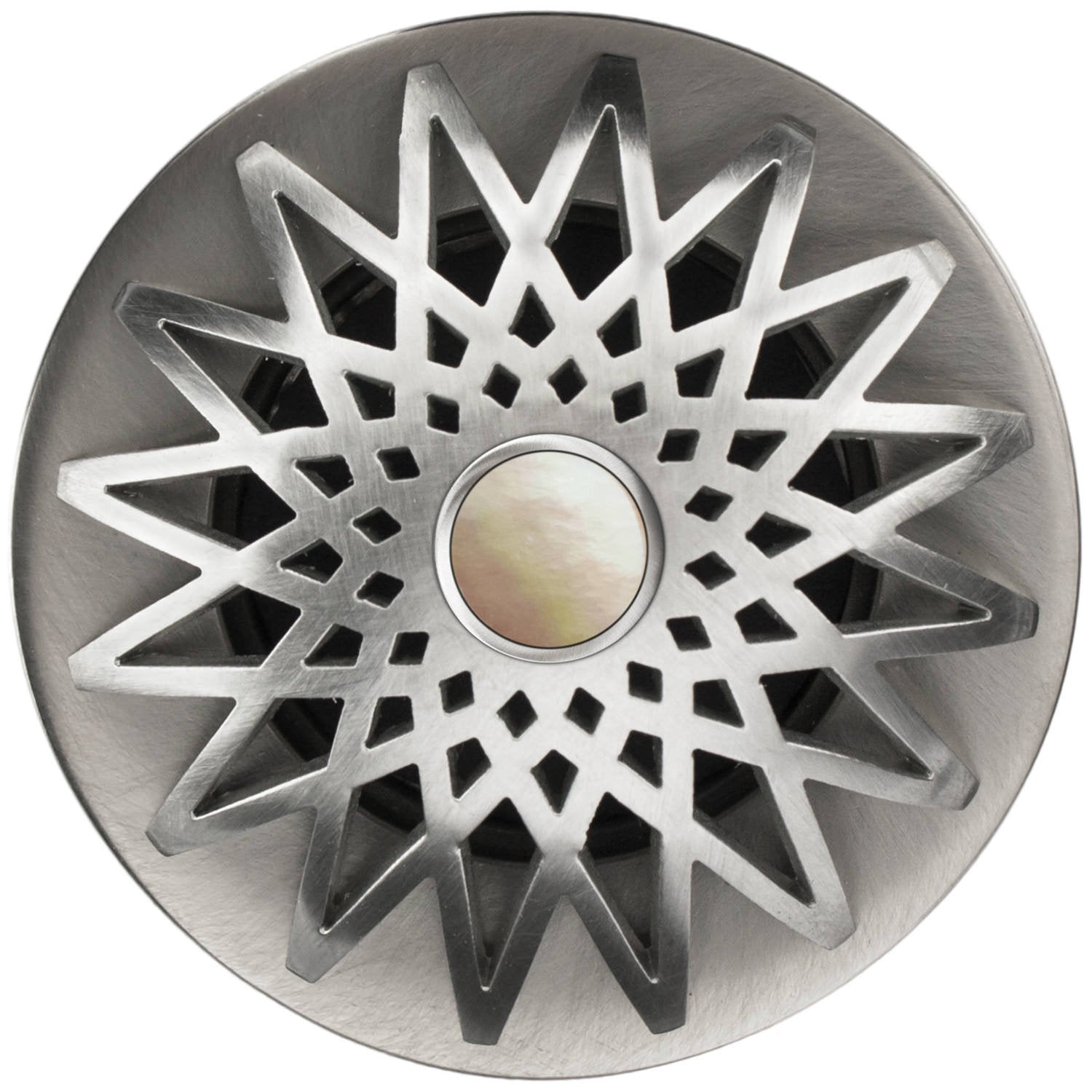 Linkasink Star Grid Strainer 1.5" With Overflow - Mother of Pearl