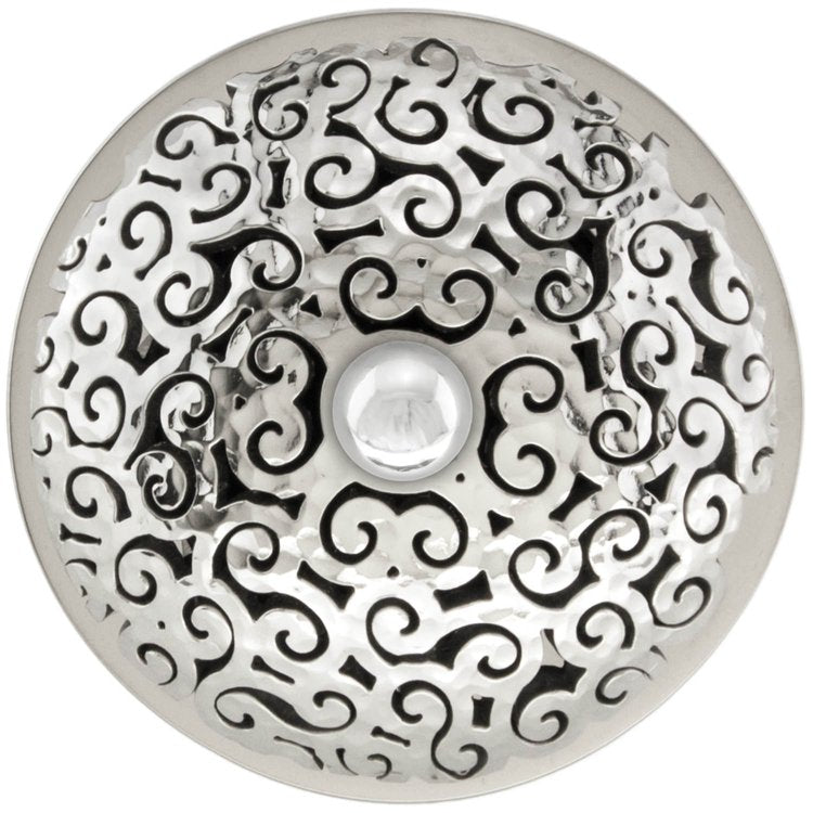 satin hammered stainless steel drain