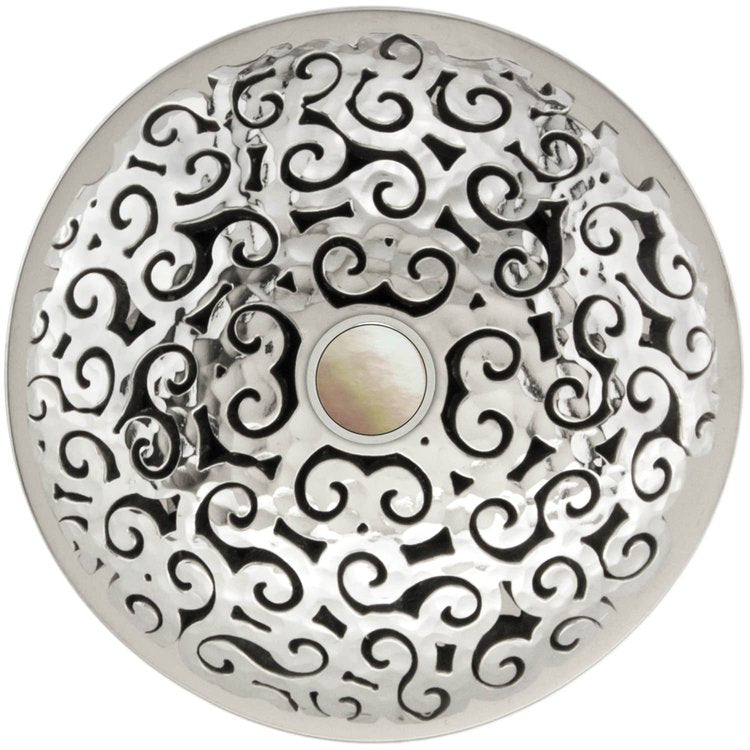 satin hammered stainless steel drain