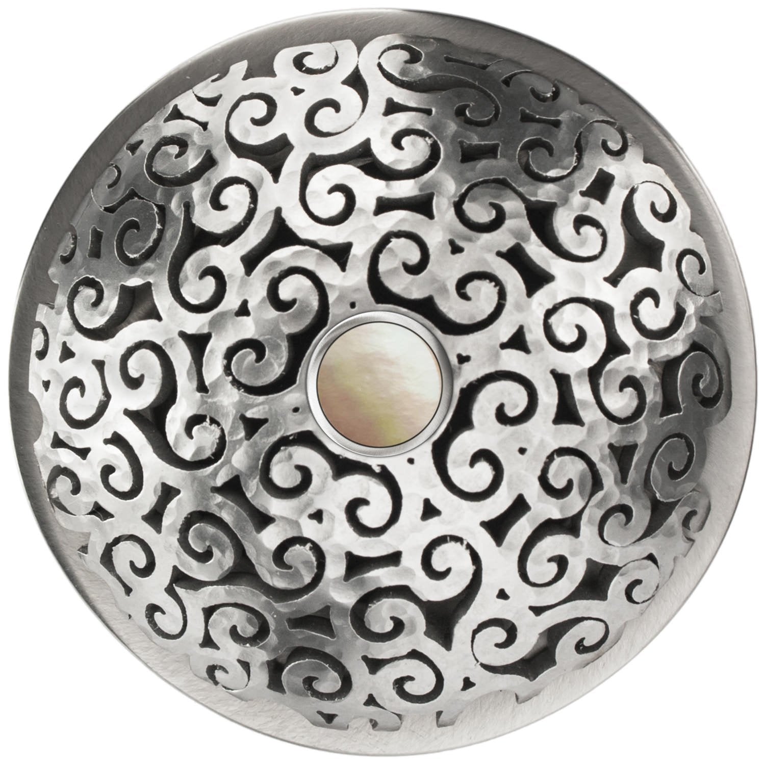 Linkasink Swirl Grid Strainer 1.5" Without Overflow - Mother of Pearl