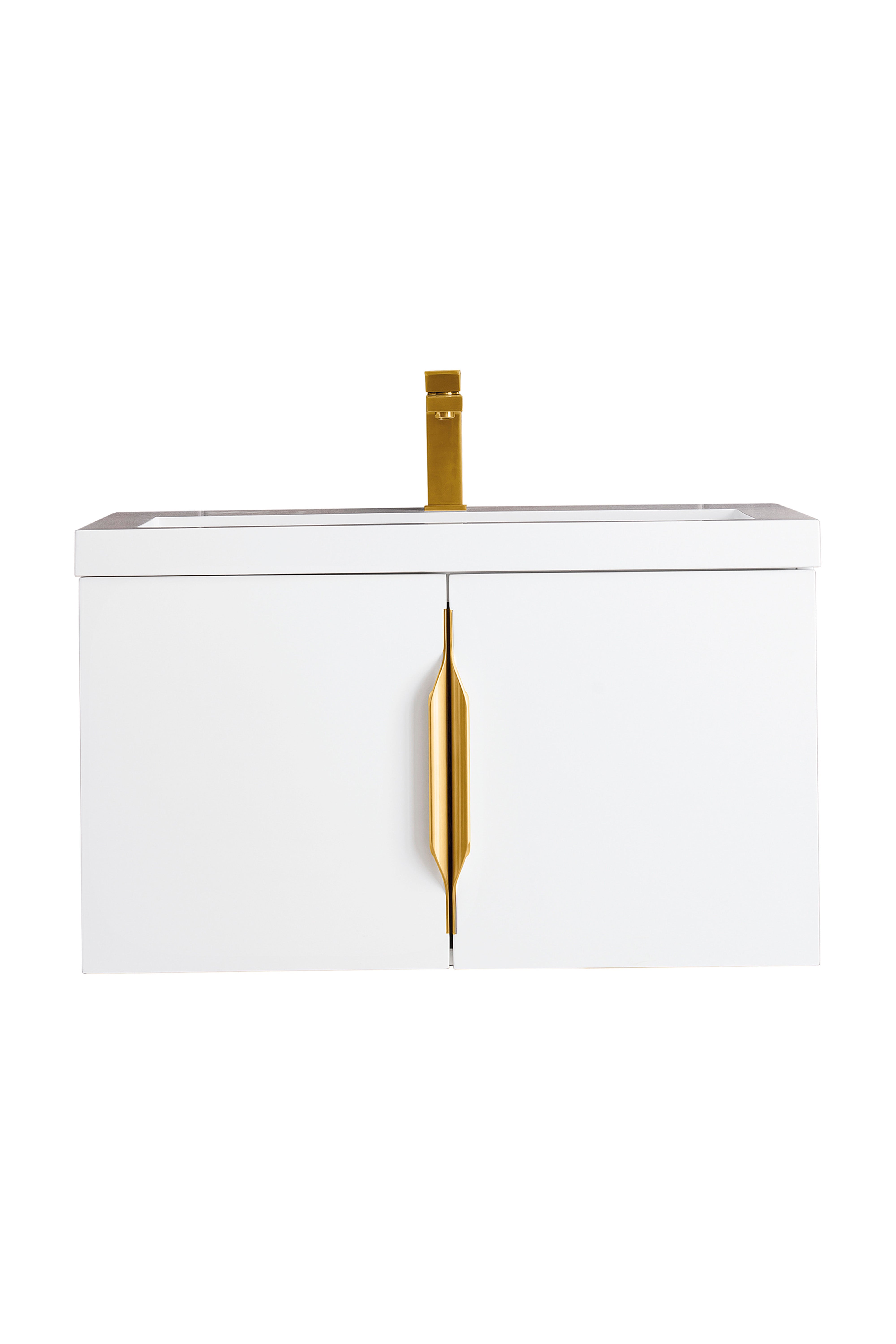 James Martin Vanities Columbia 31.5" Single Vanity With White Glossy Composite Stone Top