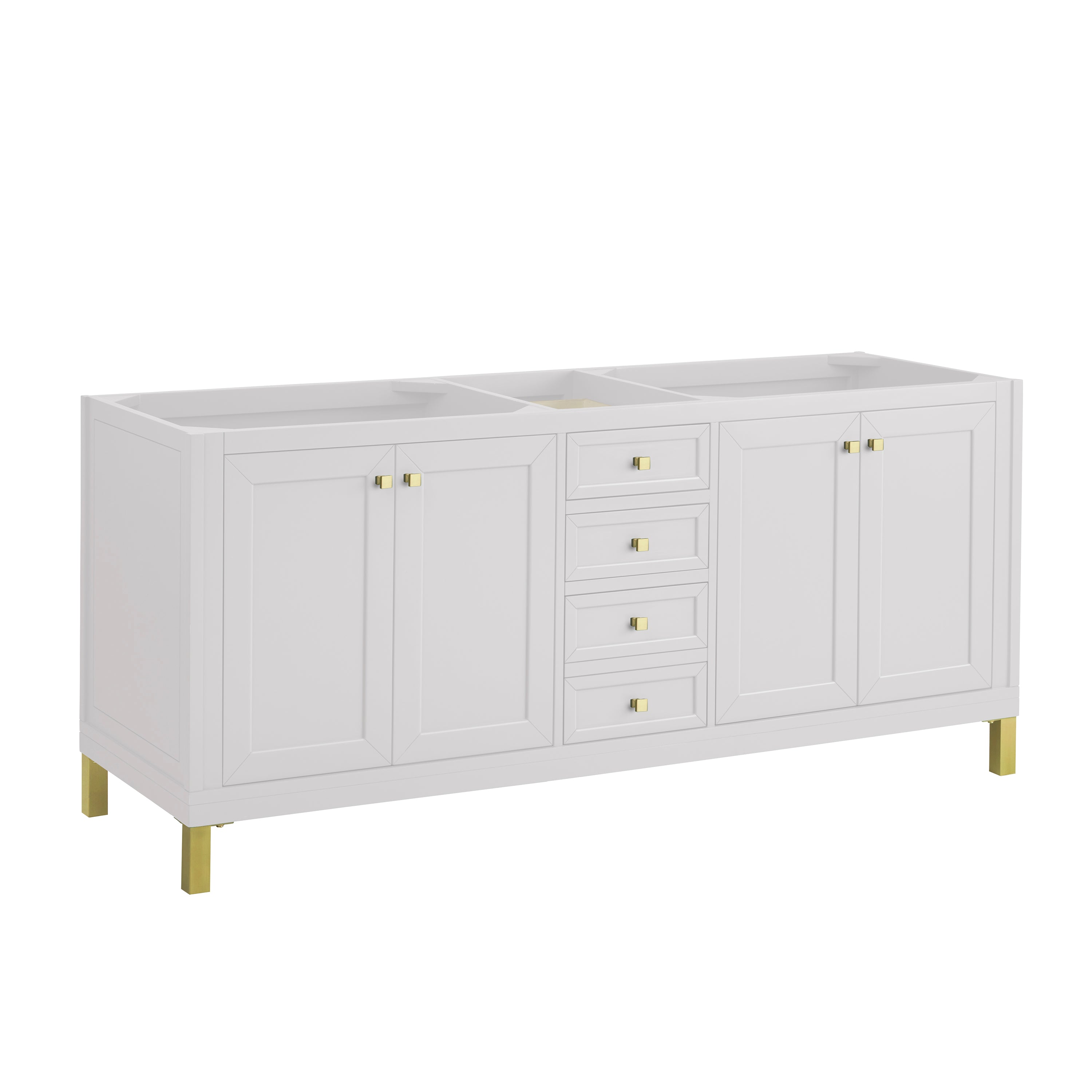 James Martin Vanities Chicago 72" Double Vanity - Glossy White