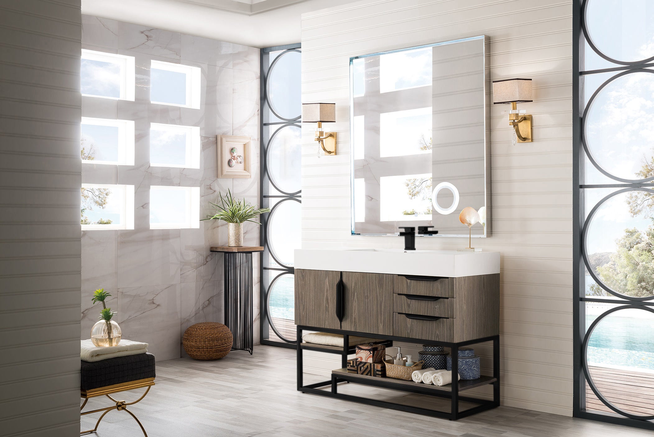 ash gray vanity
