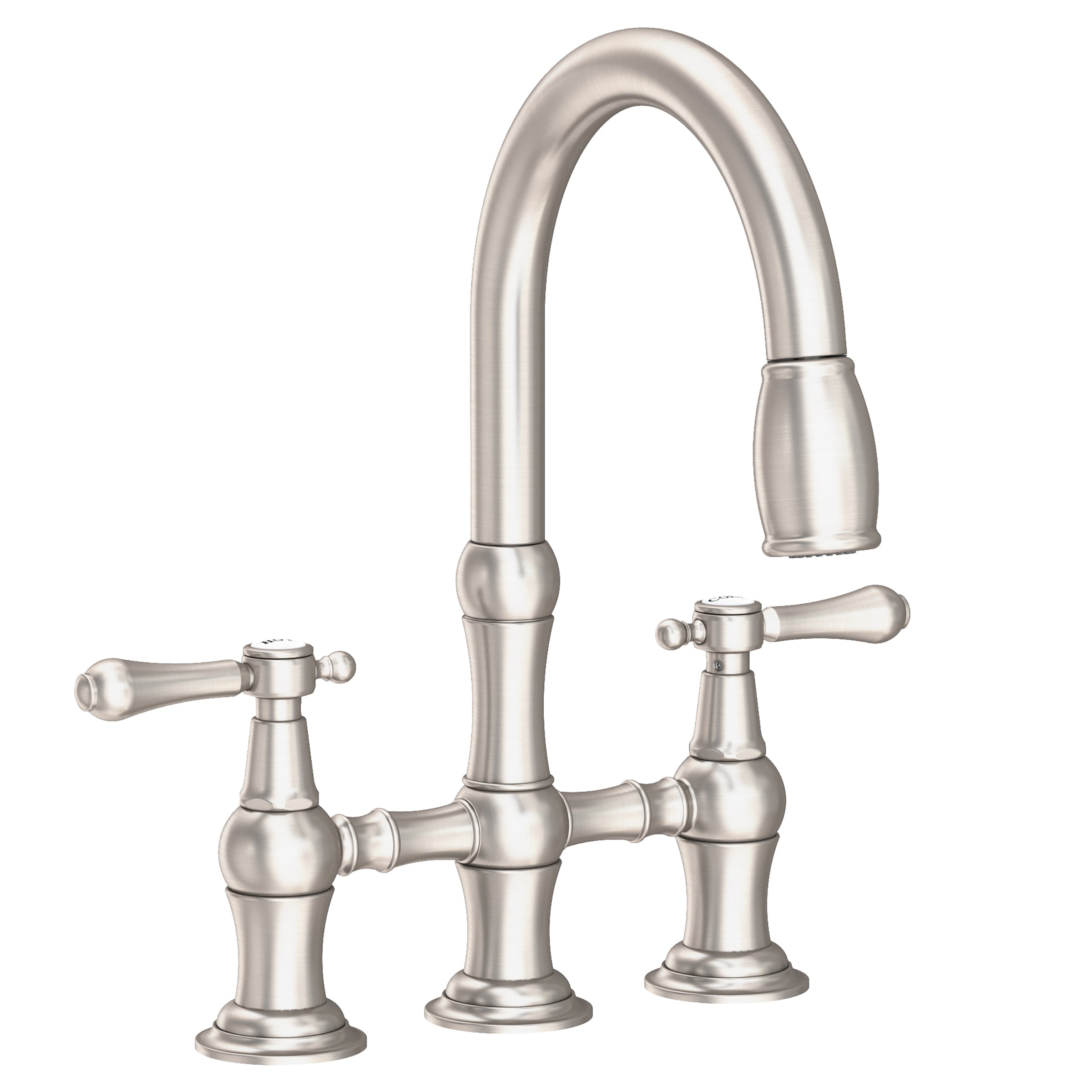 Newport Brass Chesterfield Kitchen Bridge Pull-Down Faucet