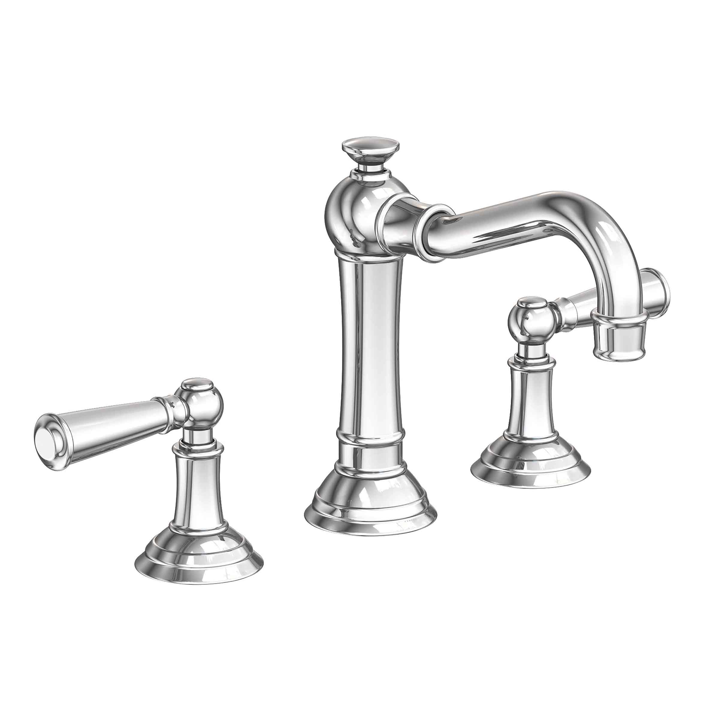 polished chrome lavatory faucet