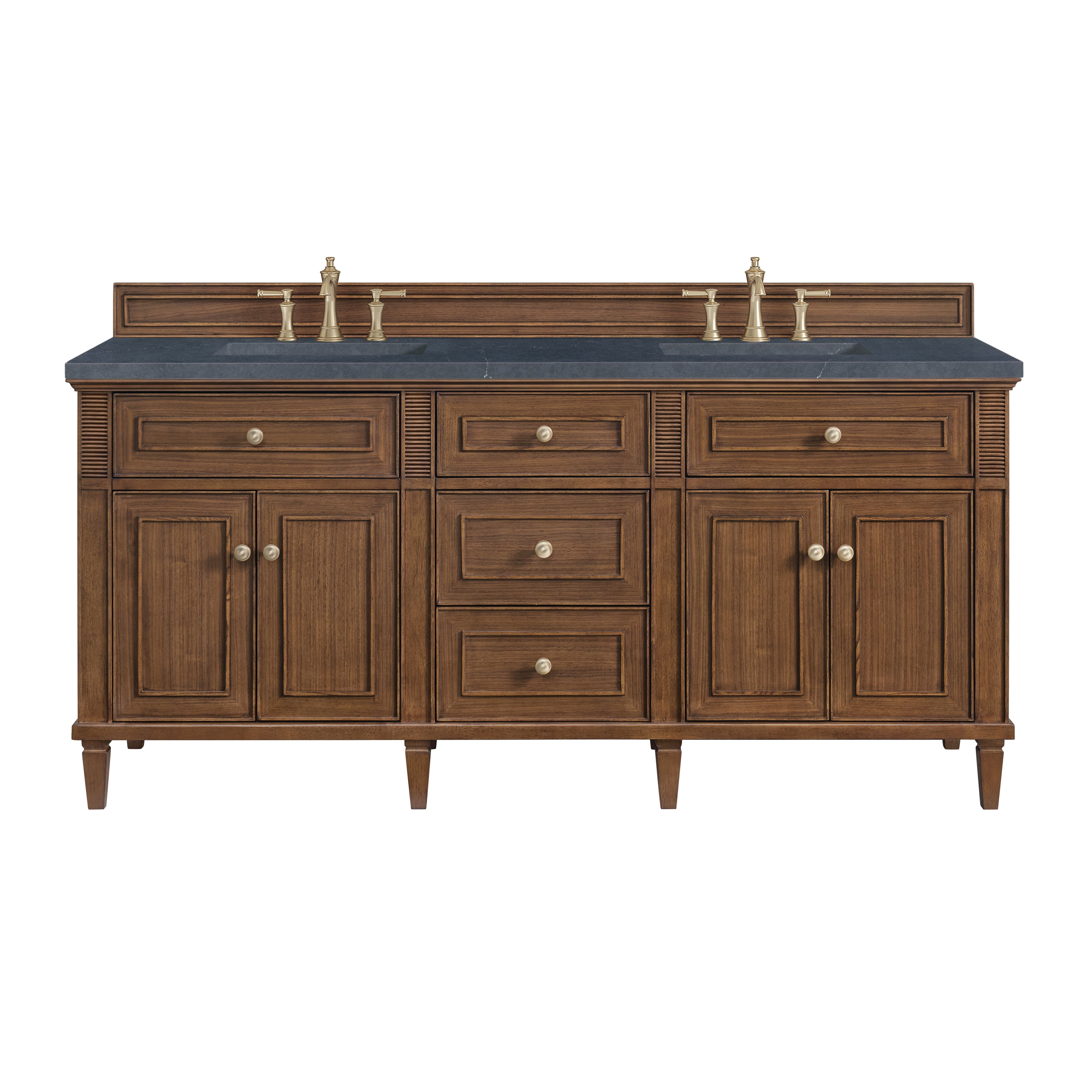 James Martin Vanities Lorelai 72"Double Vanity - Mid-Century Walnut