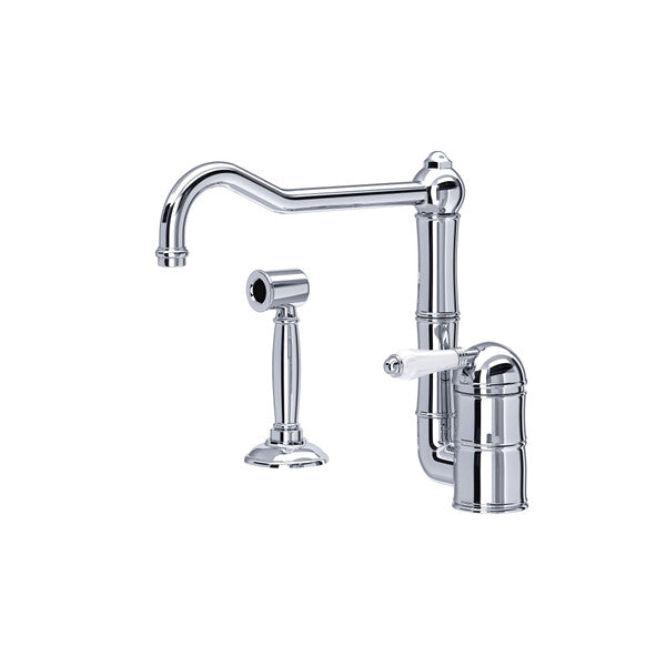 polished chrome kitchen faucet