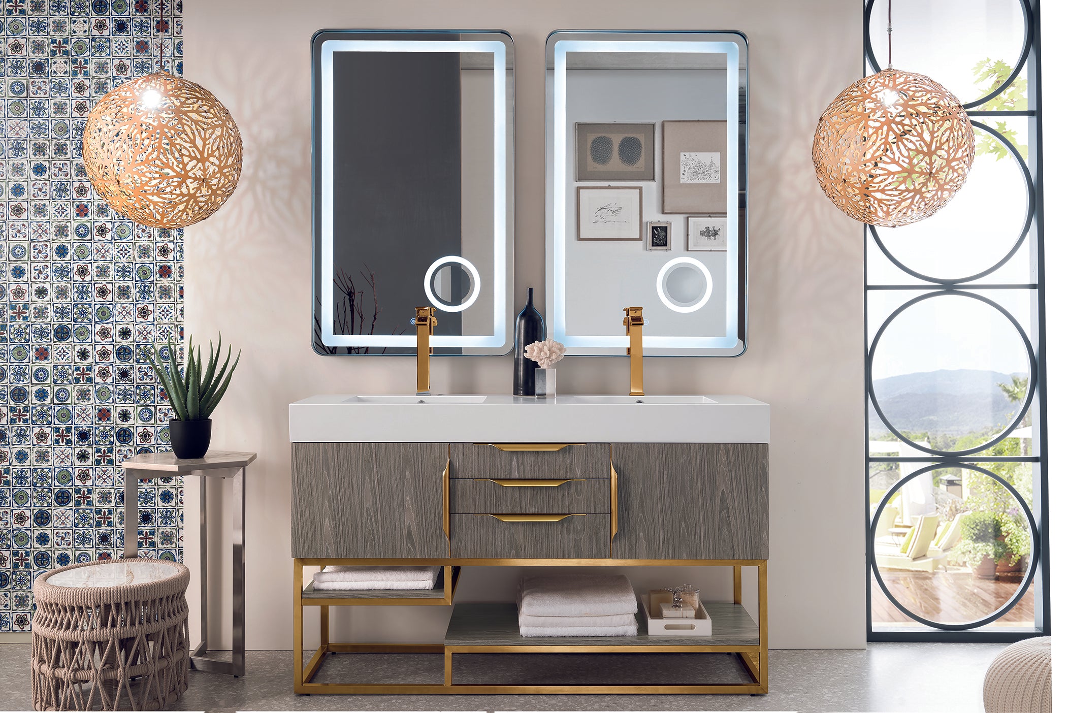ash gray vanity