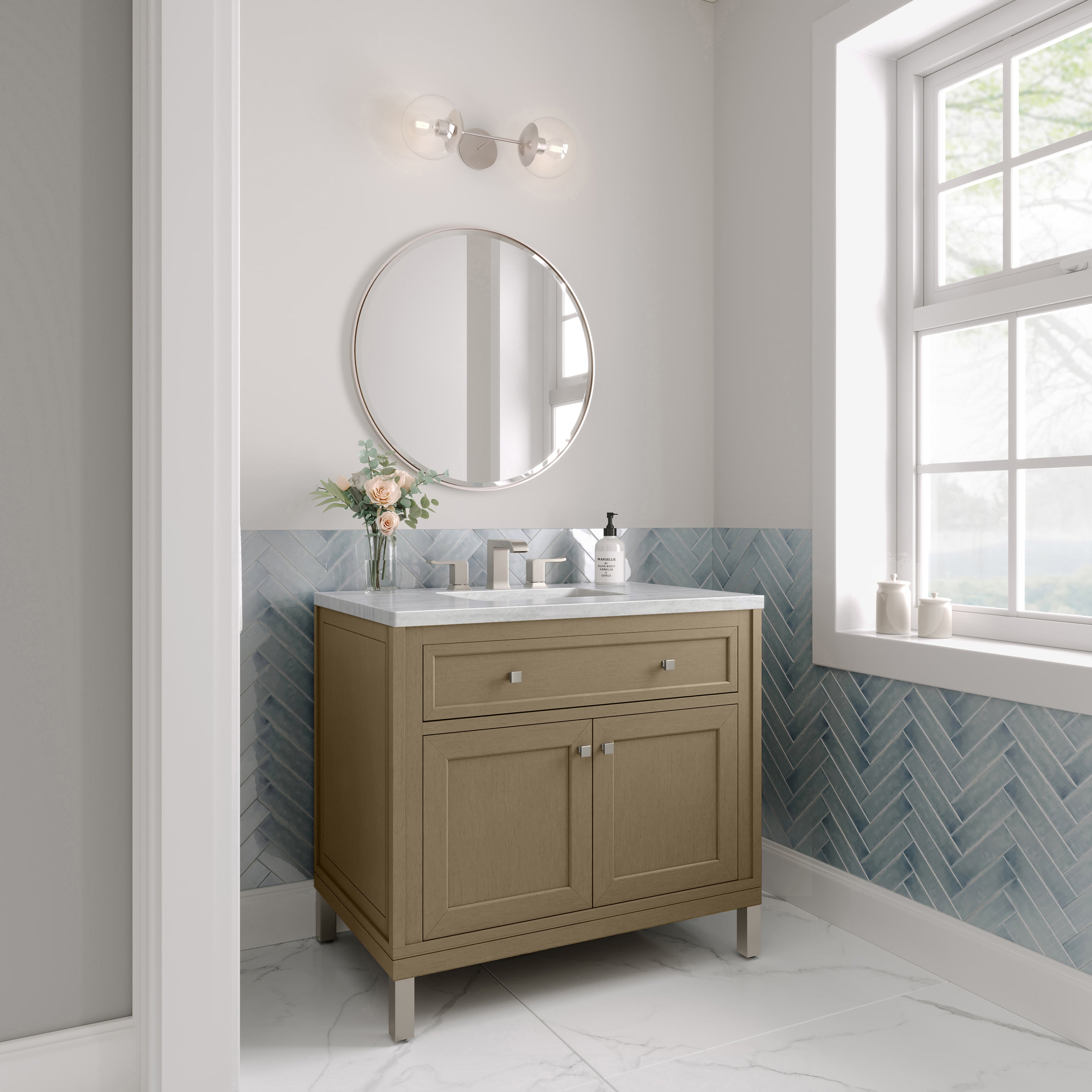 arctic fall solid surface top vanity