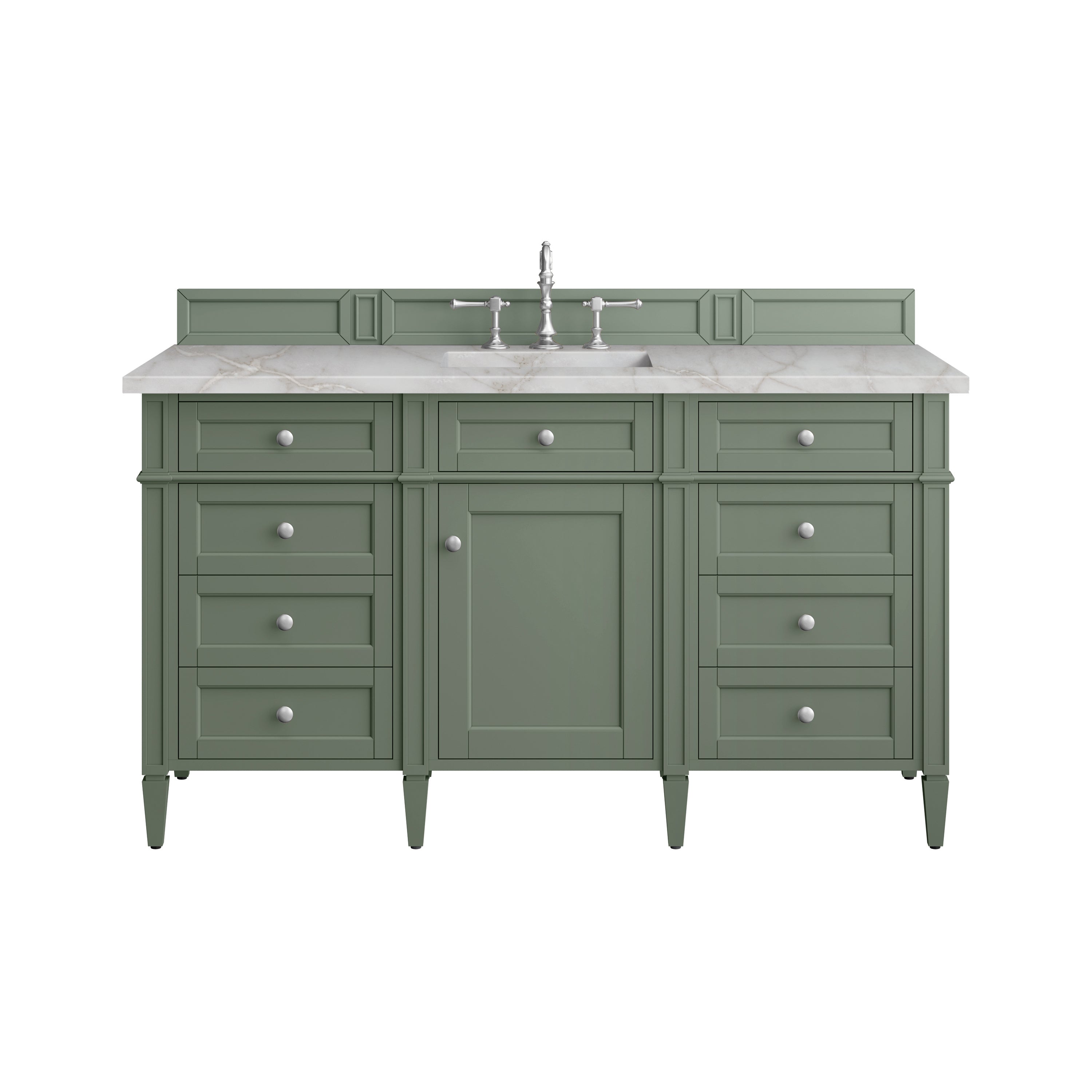 James Martin Vanities Brittany 60" Single Vanity - Smokey Celadon