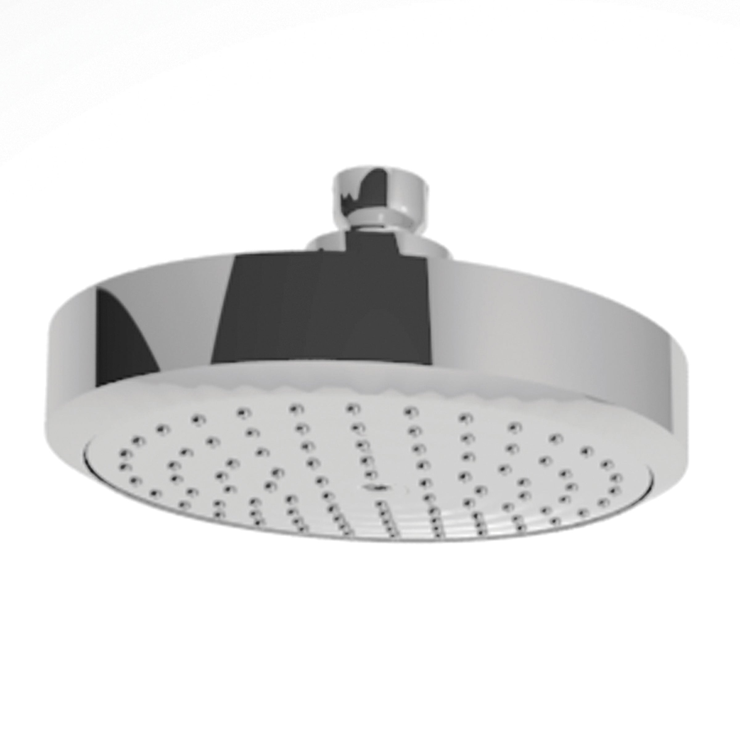 polished chrome shower head