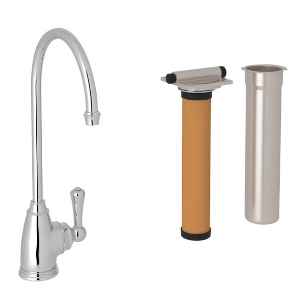 polished chrome kitchen faucet