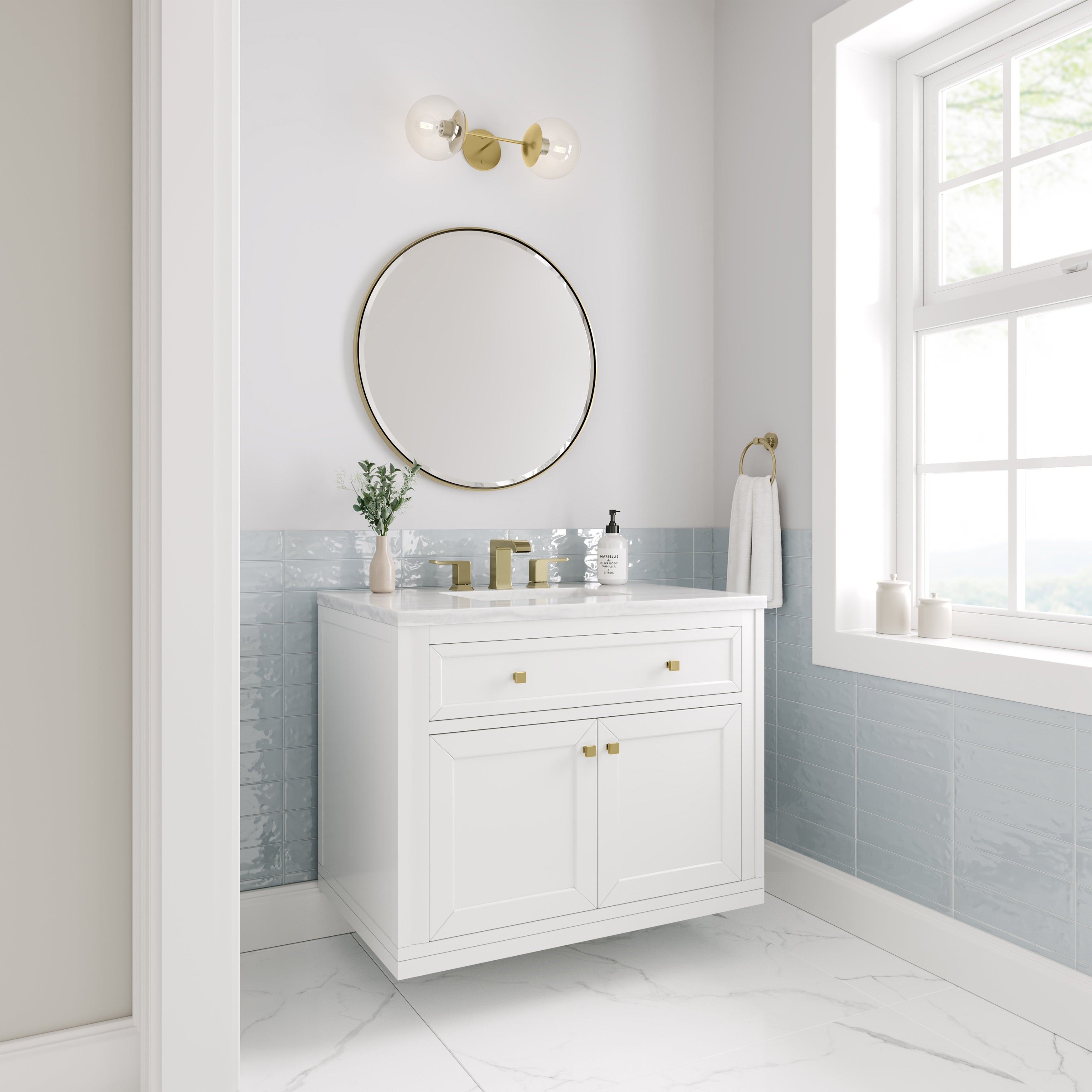 arctic fall solid surface top vanity
