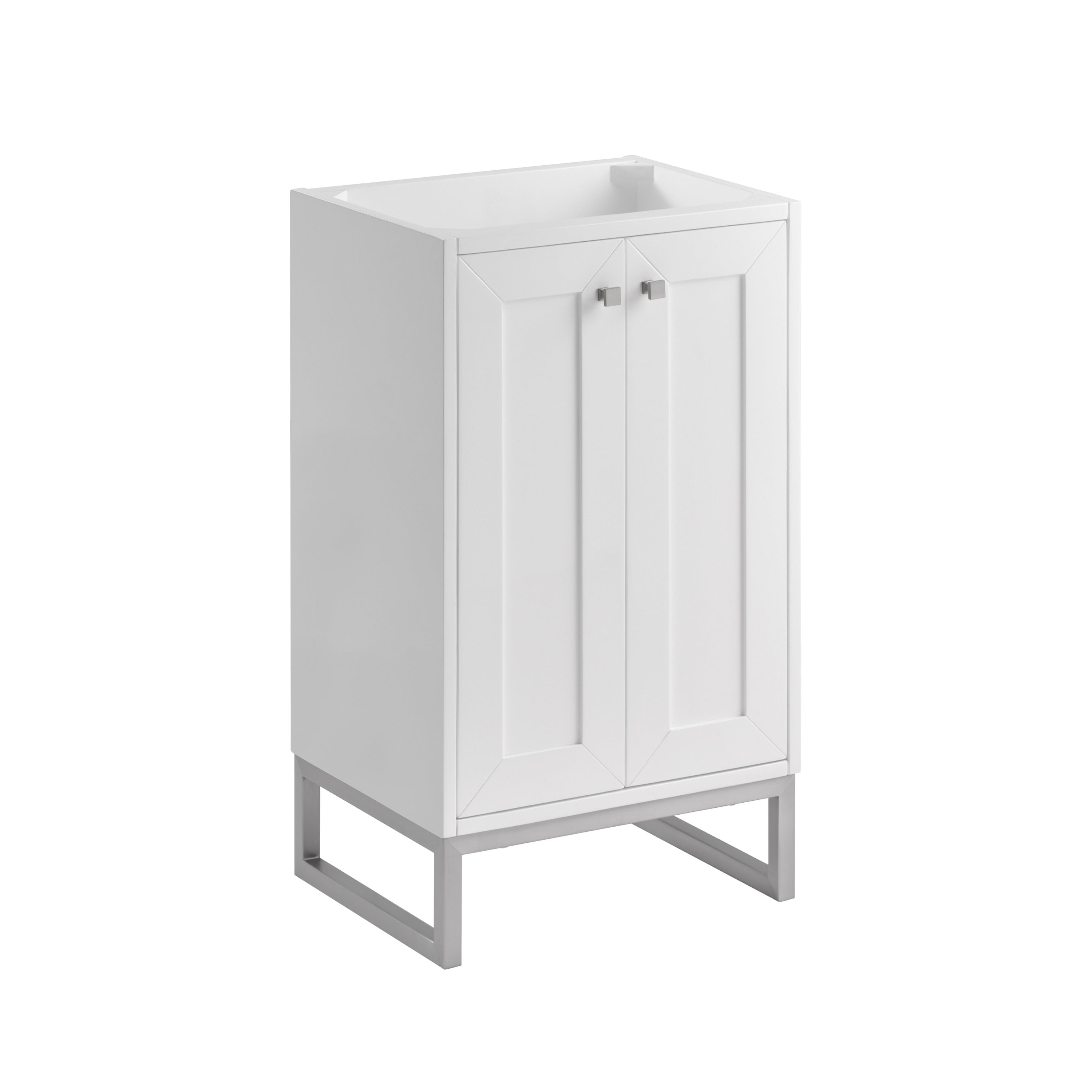 glossy white vanity