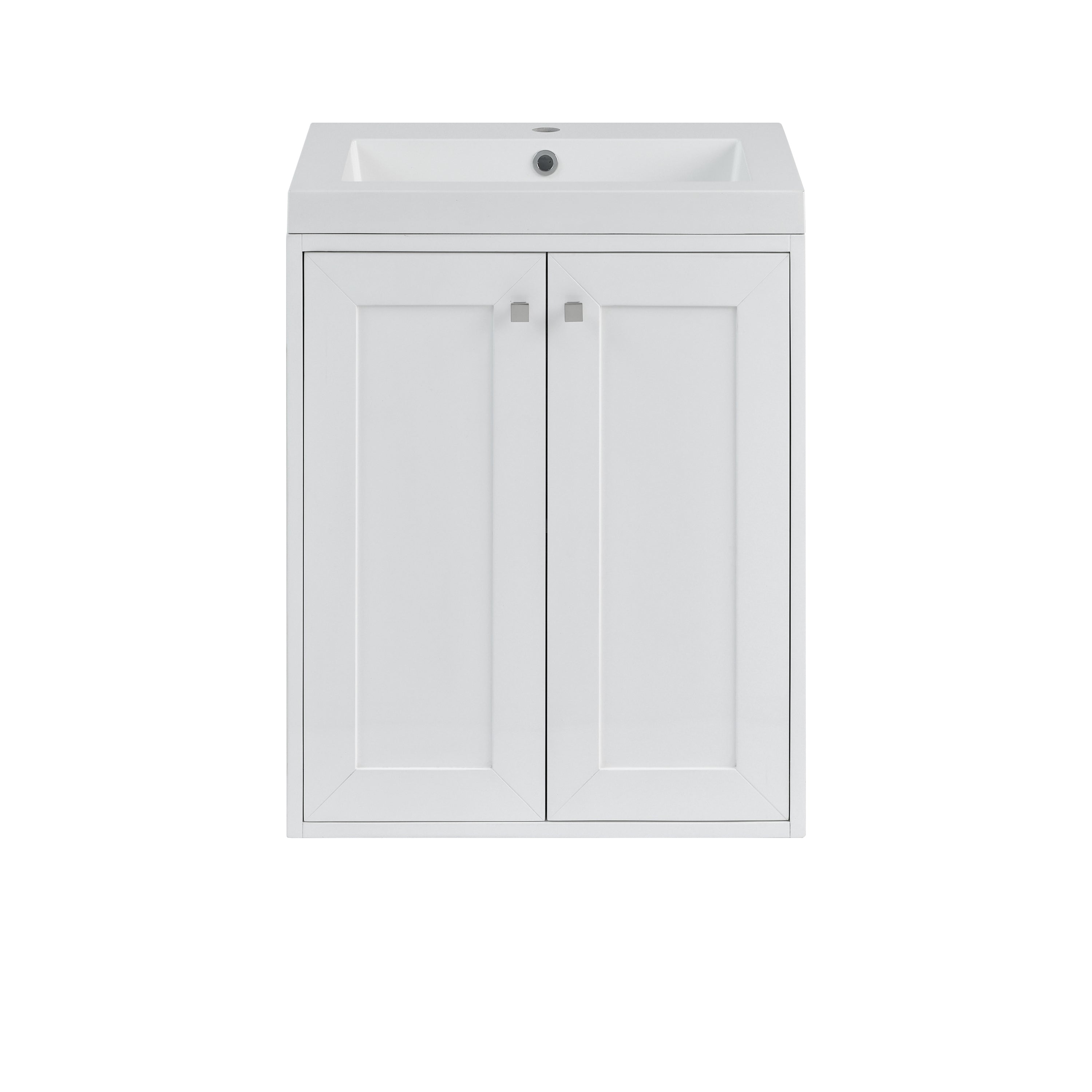 glossy white vanity
